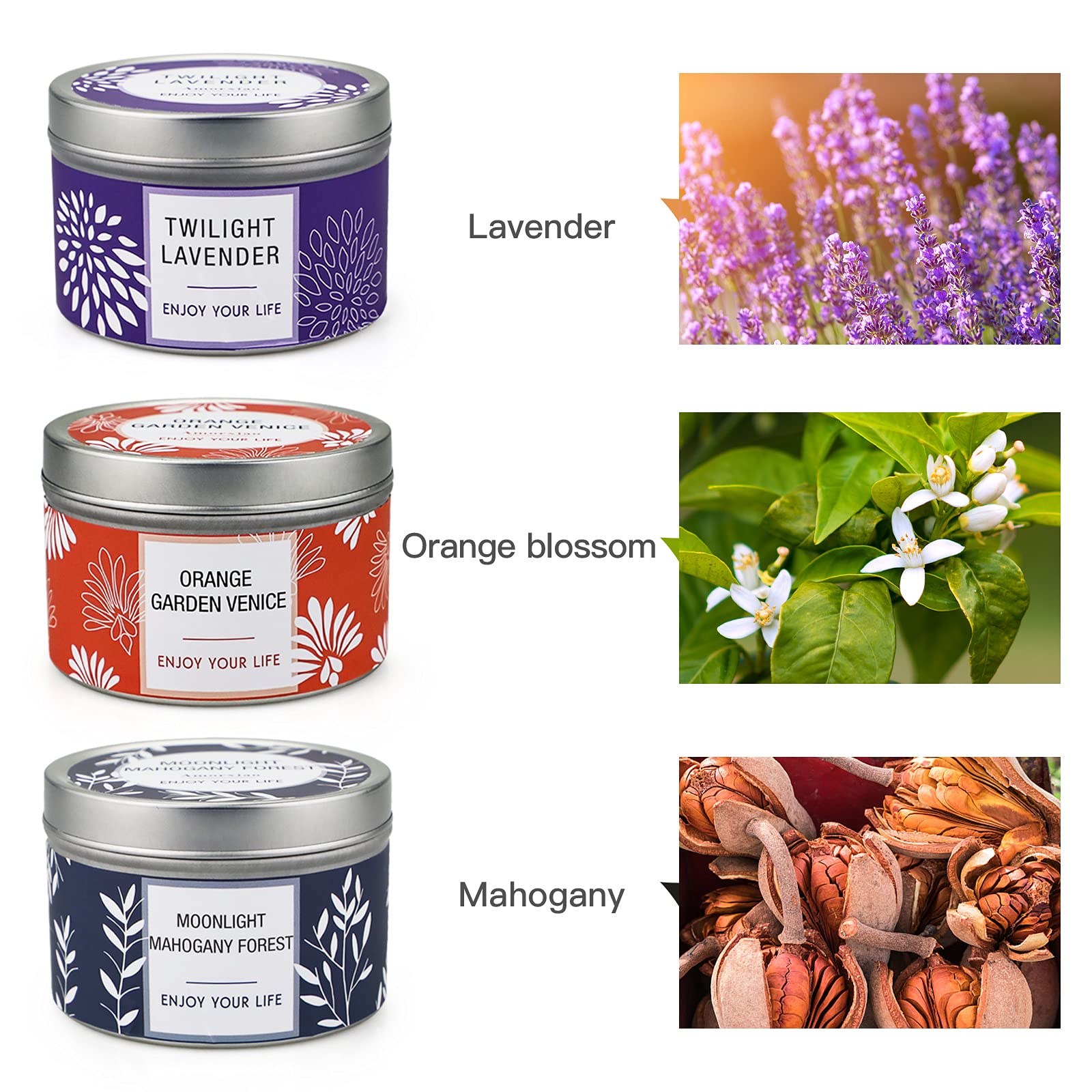 Scented Candles Clearance, 3 Pack Candles for Home Scented, 100 Hour Long Lasting Soy Candles, Valentines Day Candles Gifts for