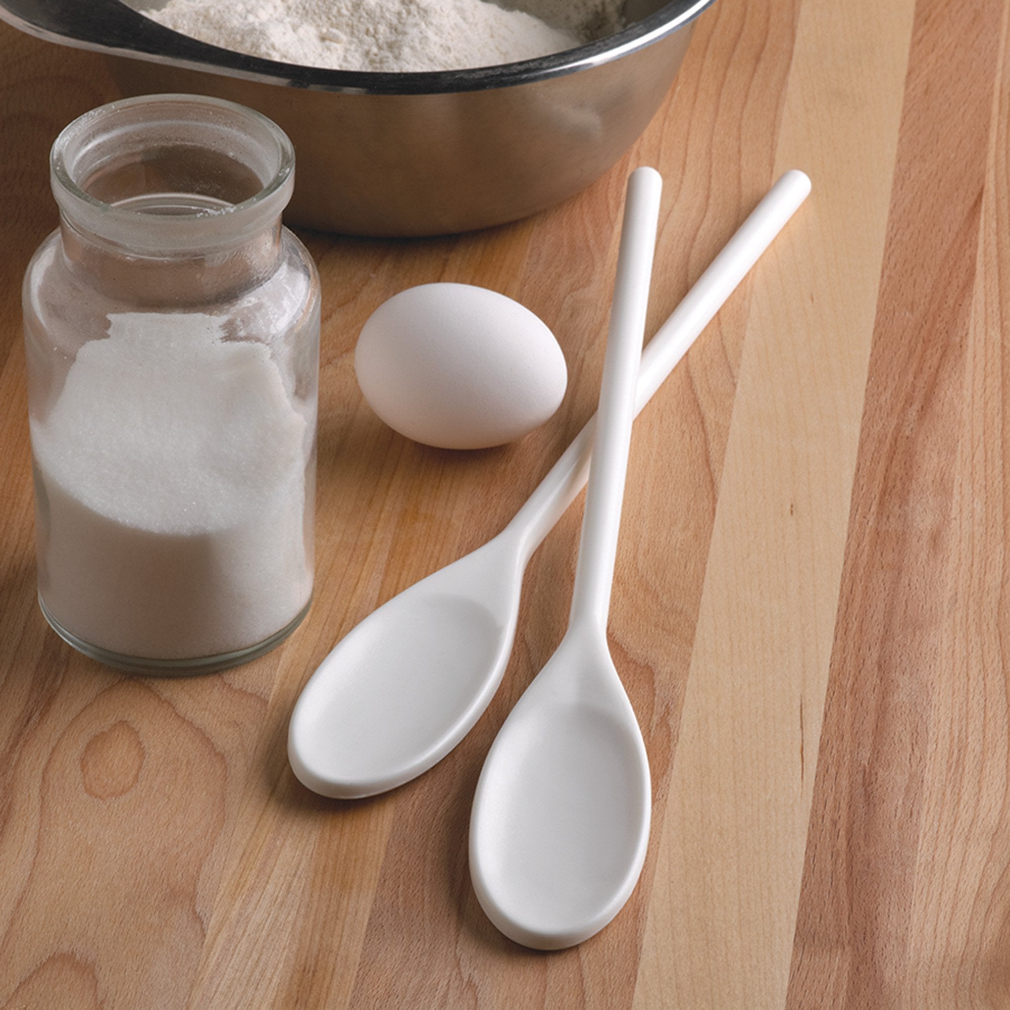 Fox Run Hi-Tech Spoons, 0.75 X 1.75 X 12 Inches, White, 2 Pack