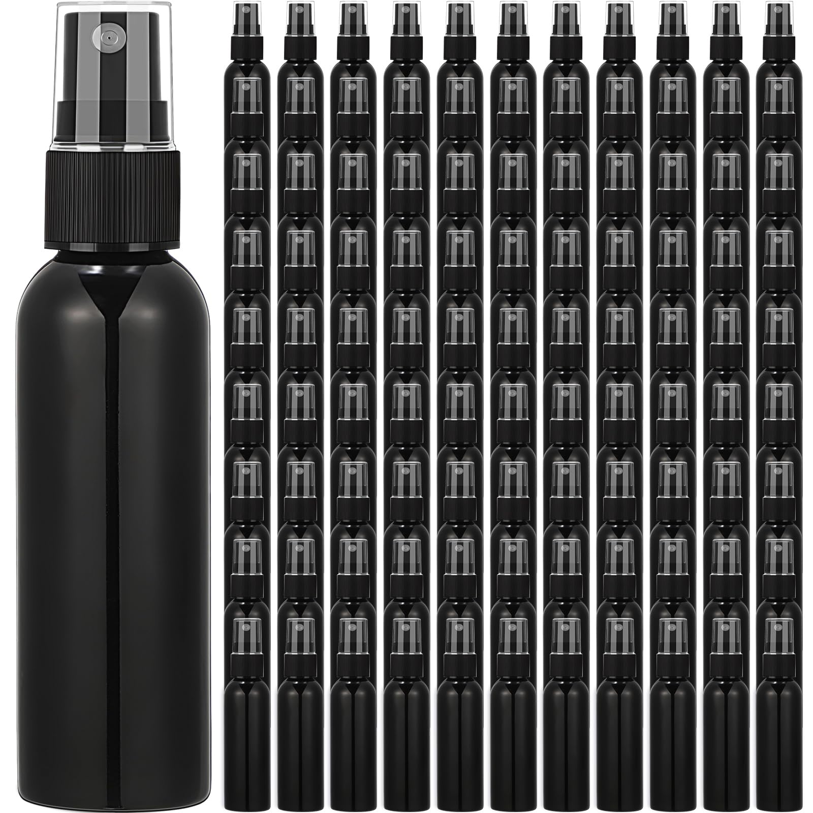 Tanlade 100 Pcs 2Oz Small Spray Bottles Refillable Mini Spritzer Clear Empty Plastic Spritz Bottle Refillable Reusable Travel Si