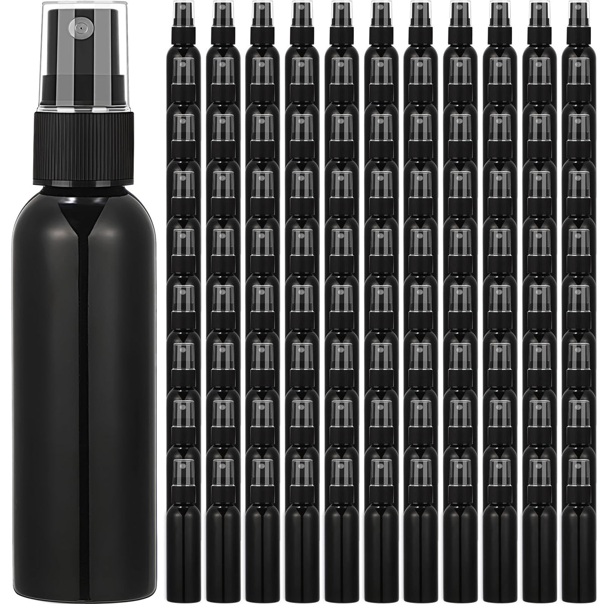 Tanlade 100 Pcs 2Oz Small Spray Bottles Refillable Mini Spritzer Clear Empty Plastic Spritz Bottle Refillable Reusable Travel Si