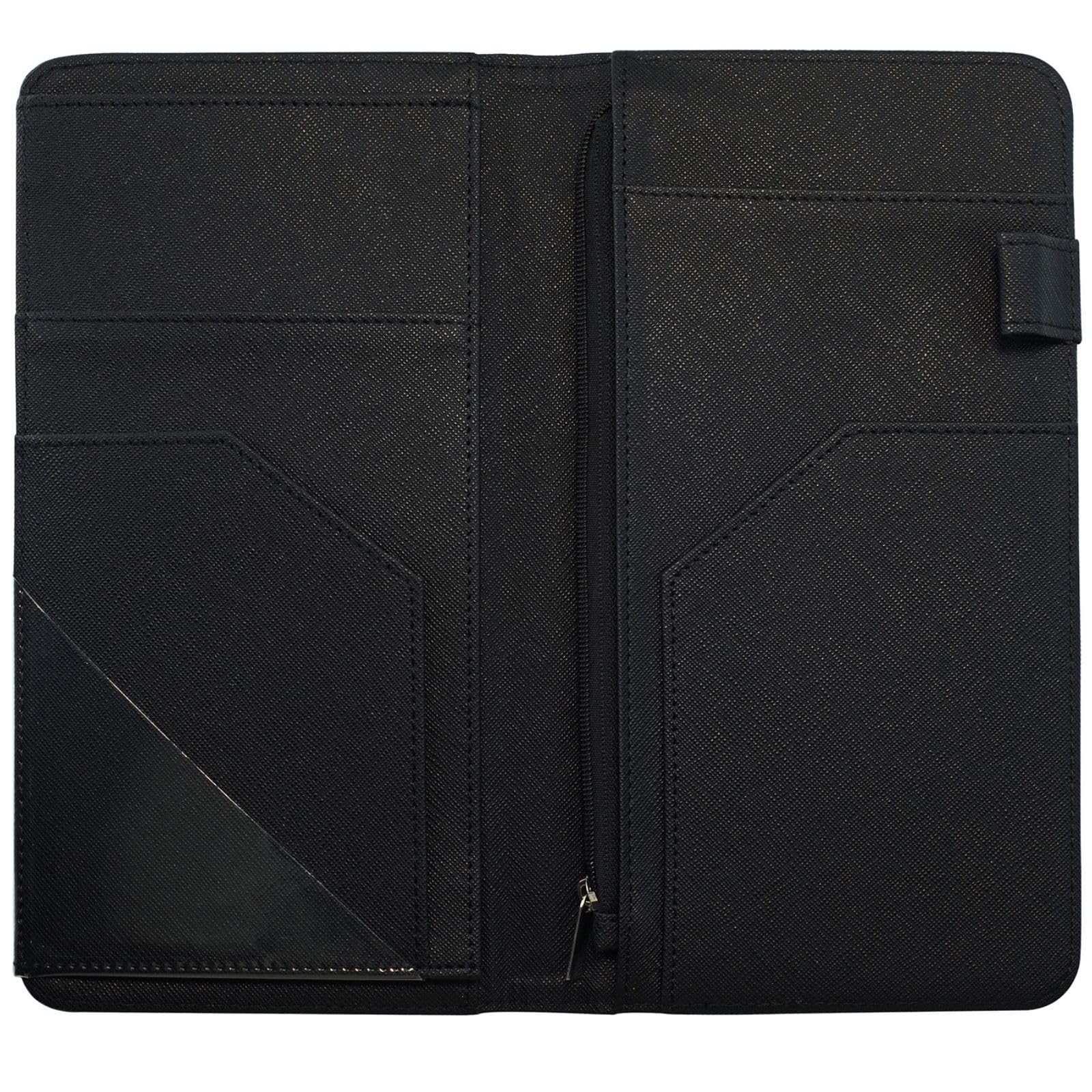 Server Book with Zipper and Magnetic Pocket Waitress Book Waiter Book Wallet Restaurant Waitstaff Organizer Fit Server Apron with Money Pocket 4.7'' X 9'' (Big Capacity with Magnetic Closure)