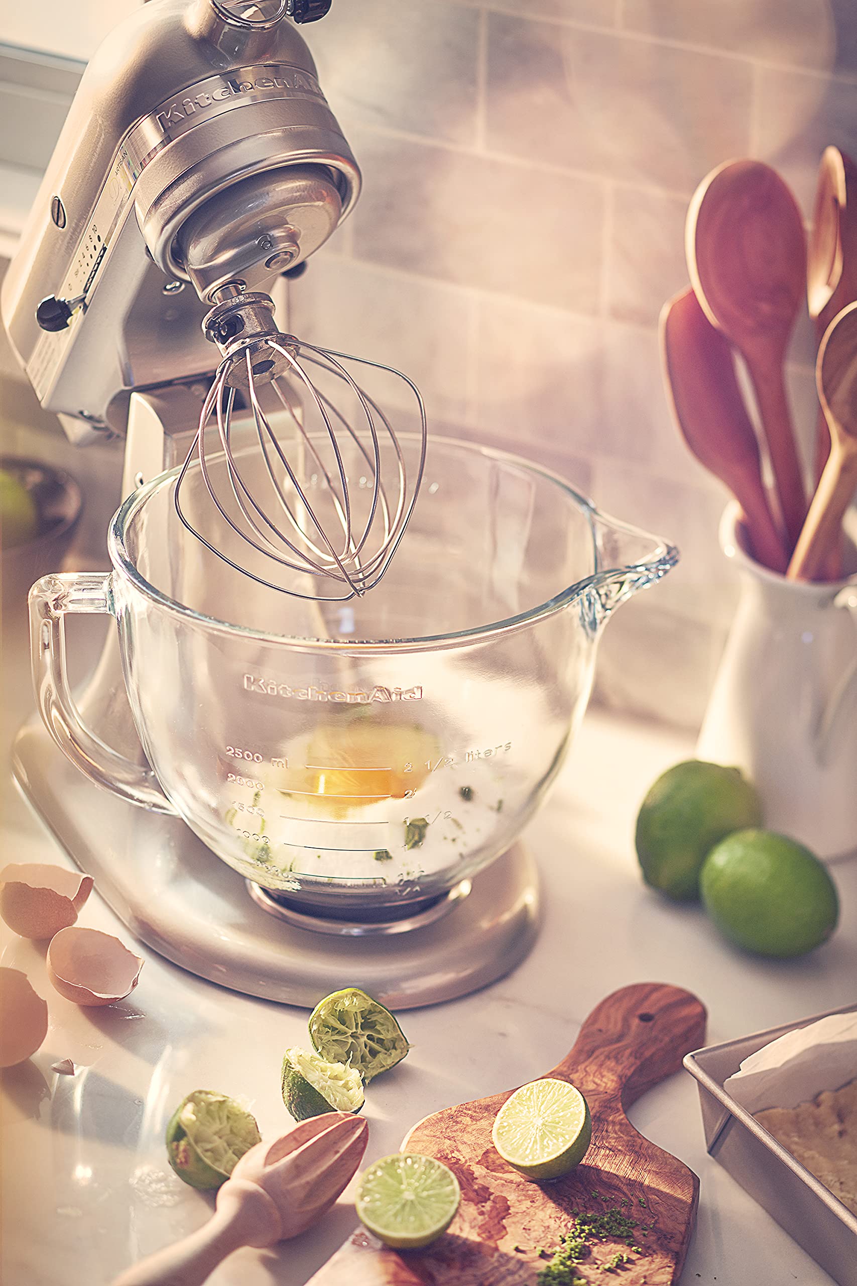 Kitchenaid Stand Mixer Bowl, 5 Quart, Glass With Measurement Markings