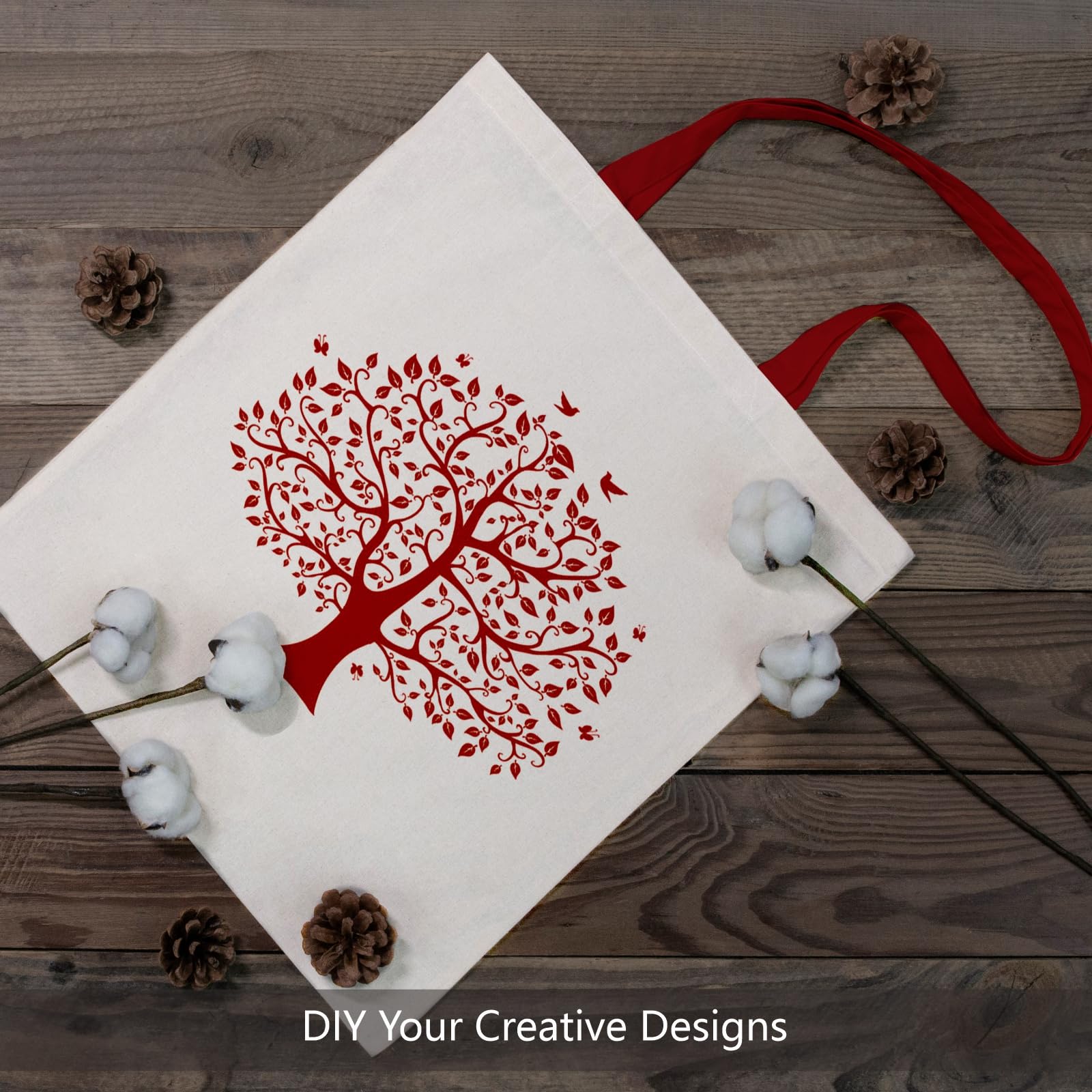 Topdesign 24-Pack Economical 16''X15'' Cotton Tote Bag, Lightweight Medium Reusable Grocery Shopping Cloth Bags, Suitable For Di