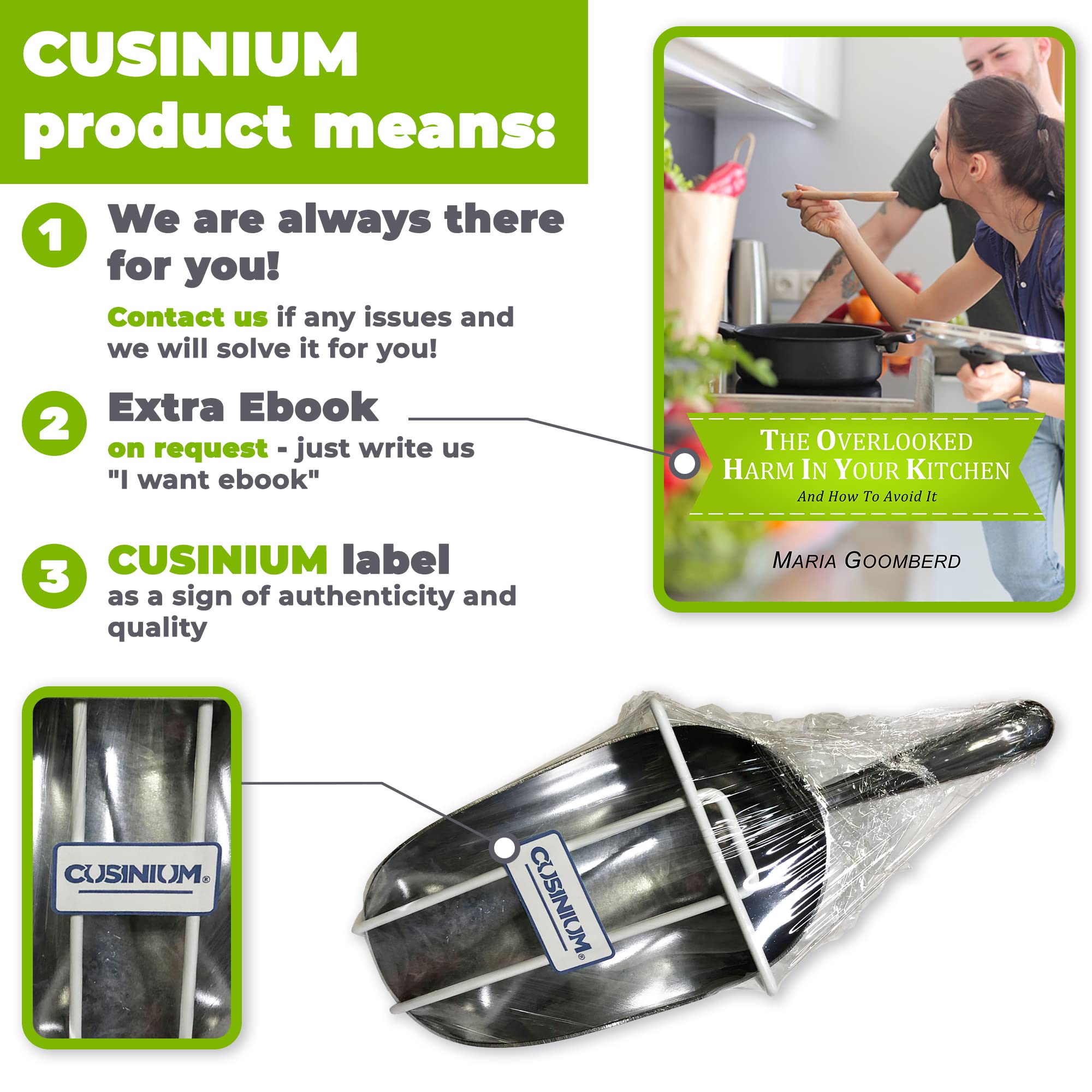 Cusinium 24 Oz Aluminum Ice Scoop With Holder