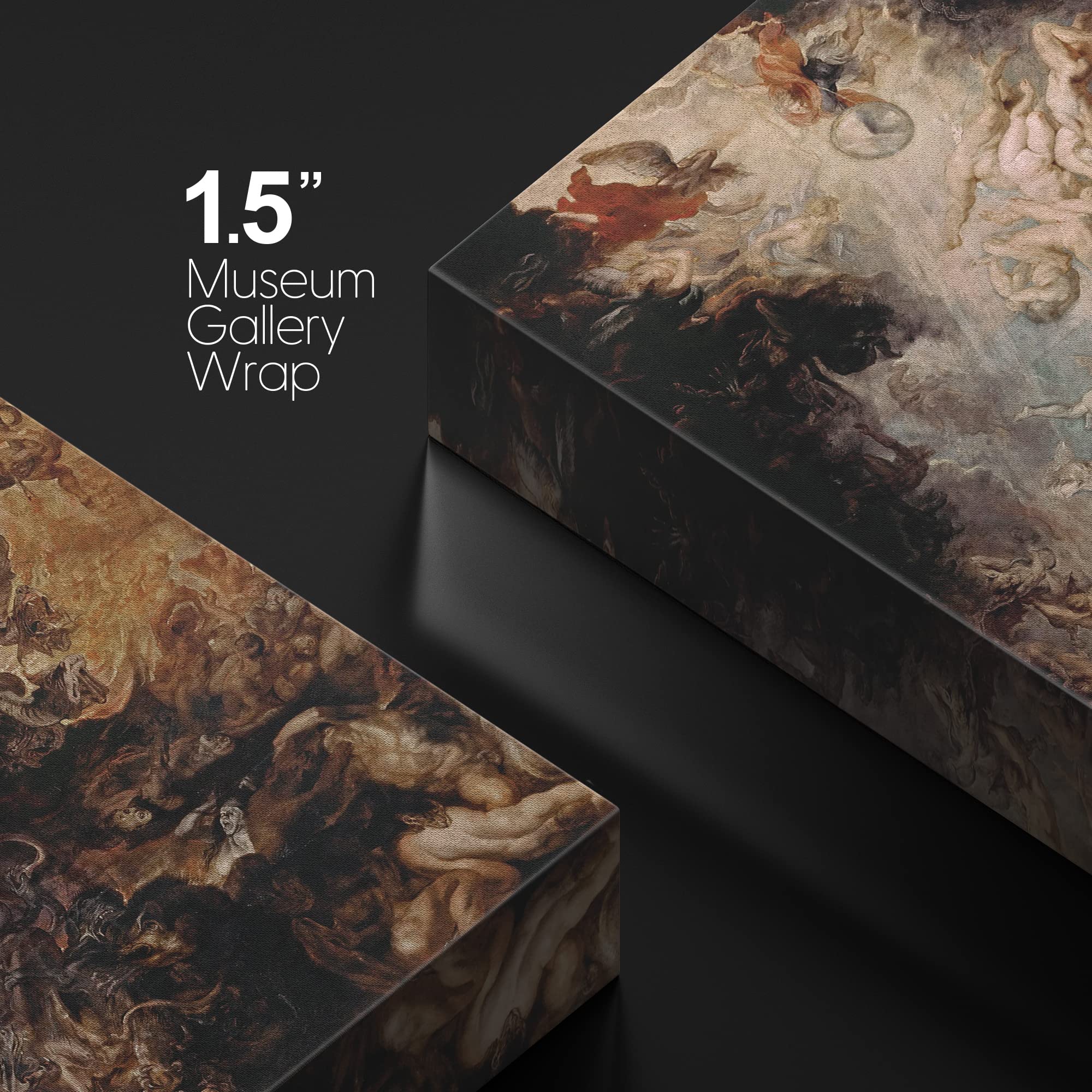 Wall26 - Oil Painting Of Fall Of The Rebel Angels By Peter Paul Rubens - Baroque Style - Hell, Heaven, Catholic, Christianity -