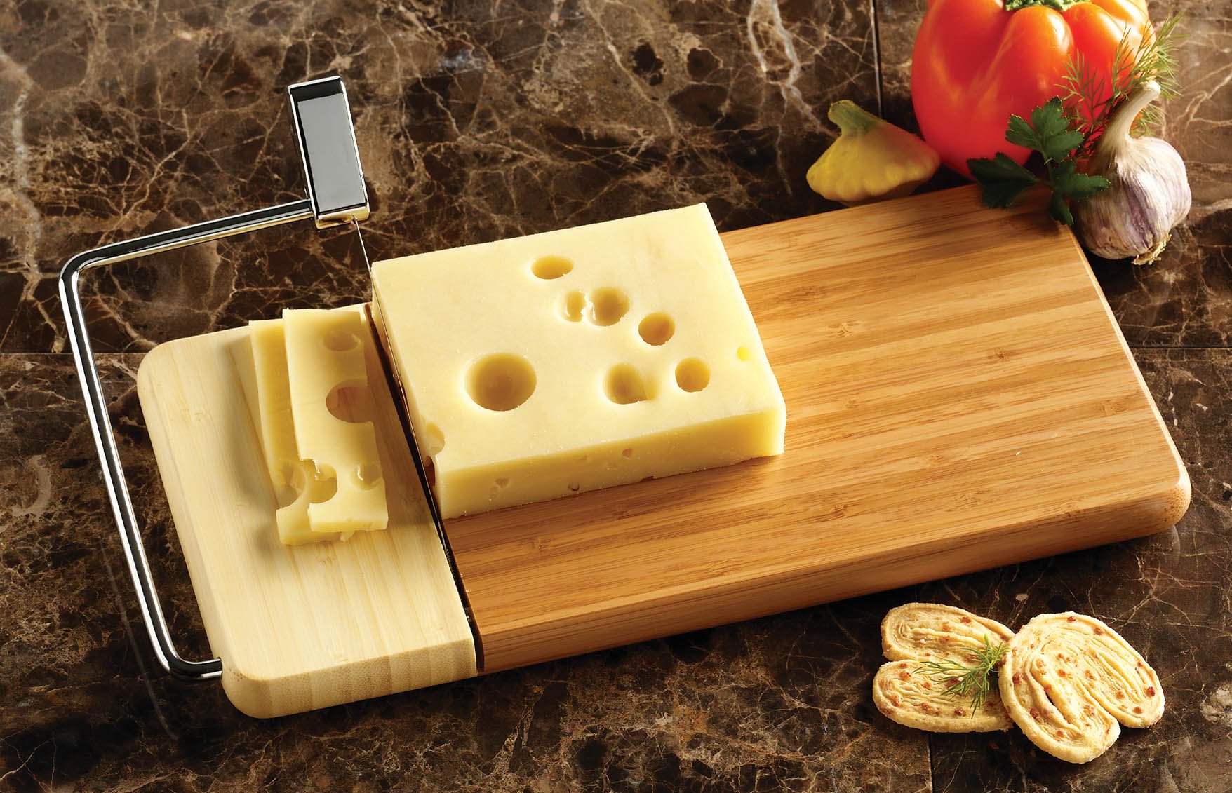 Prodyne - 126-B Prodyne Bamboo Cheese Slicer, 12 X 6