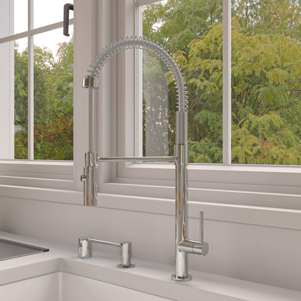 Alfi Brand Abkf3732-Pc Kitchen Faucet, 22.5H, Polished Chrome