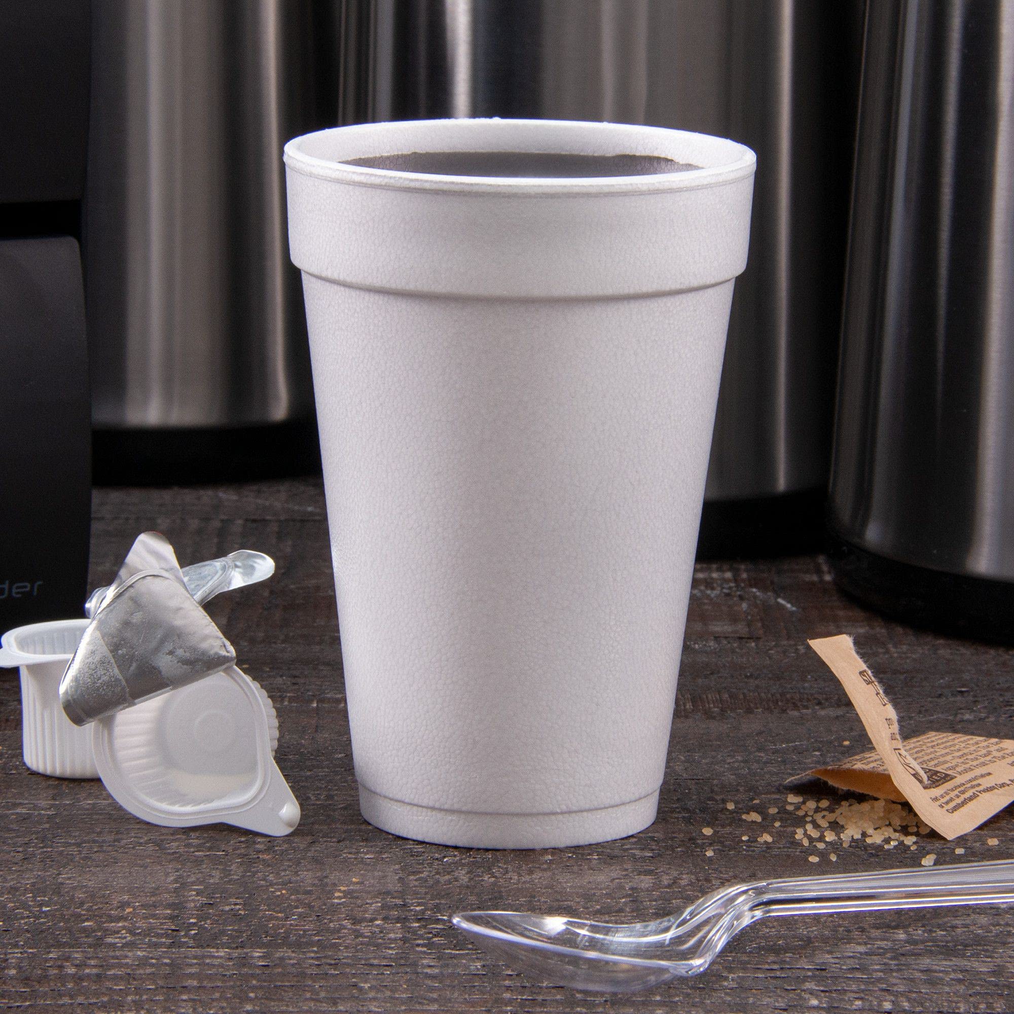DART white foam cups 16 oz 25 cups