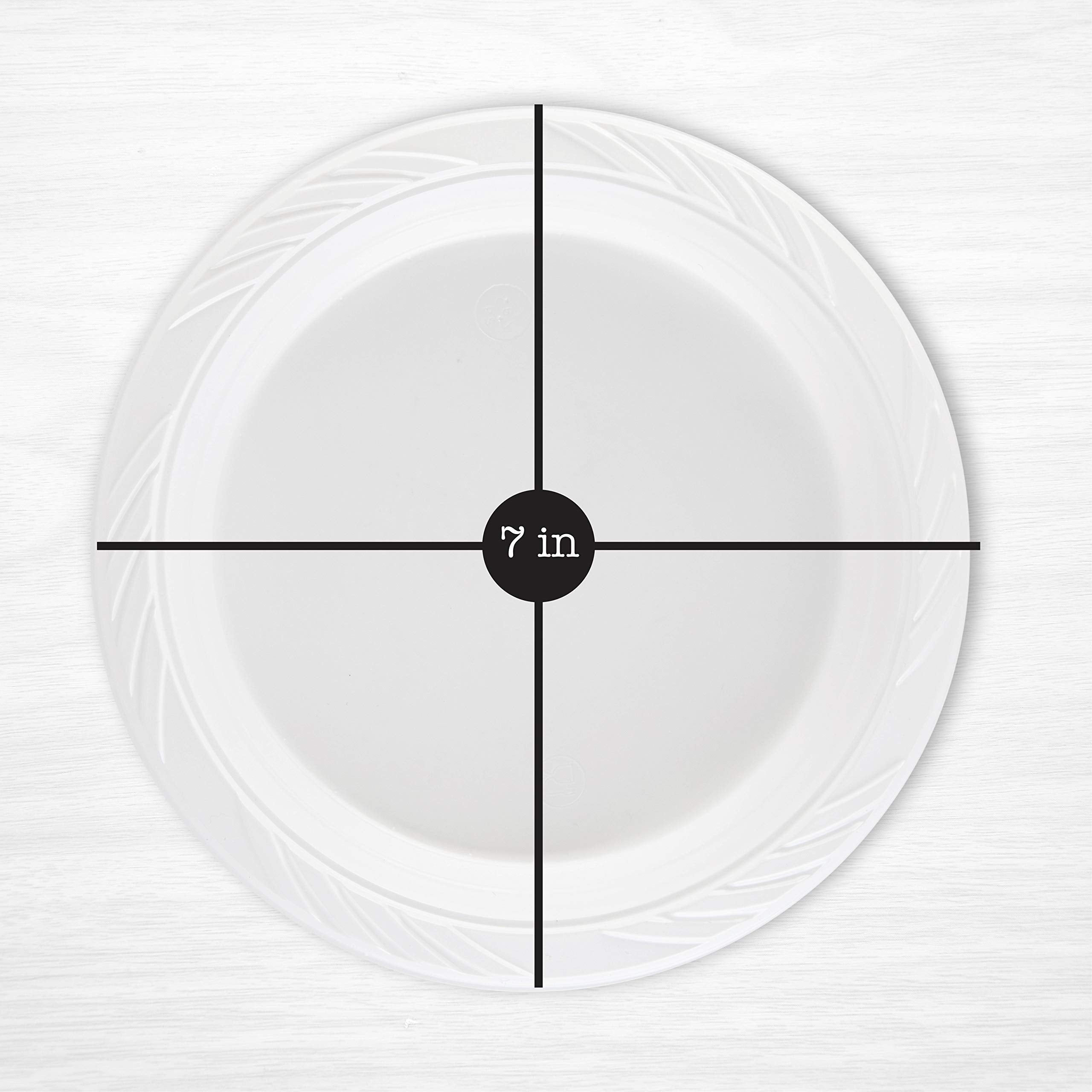 Plasticpro 400 Count Disposable 7 Inch White Plastic Plates