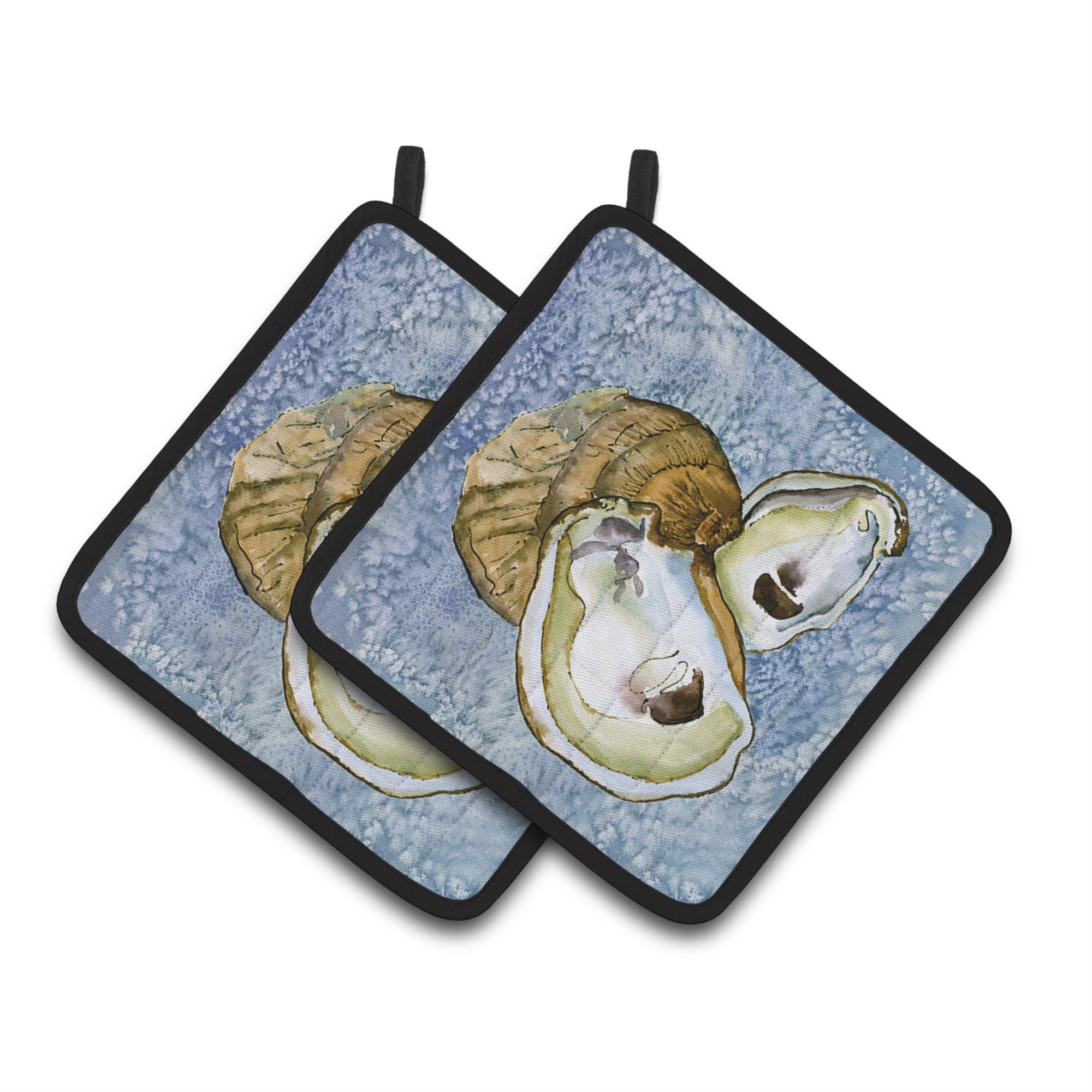 'Caroline'S Treasures Oyster Pair Of Pot Holders 8152Pthd, 7.5Hx7.5W, Multicolor''