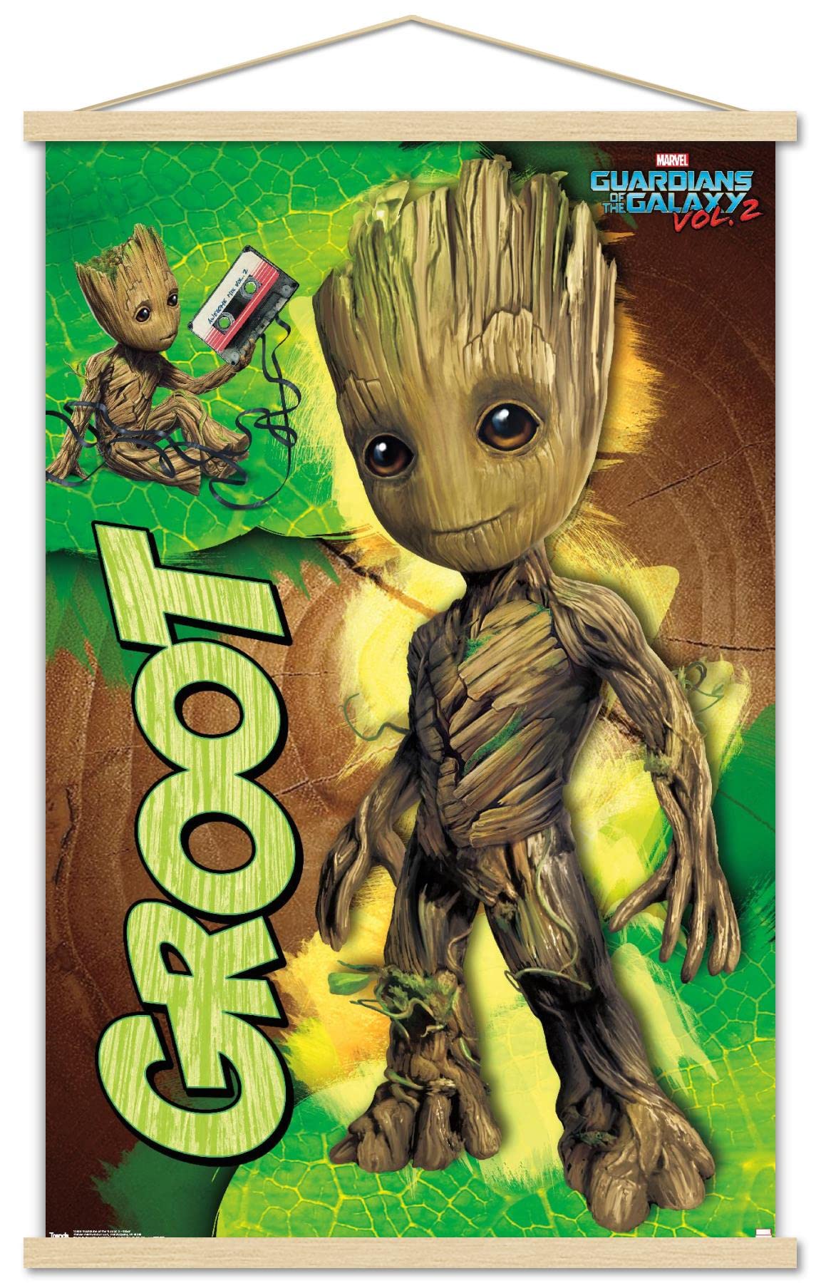 Trends International Marvel Cinematic Universe - Guardians Of The Galaxy 2 - Groot Wall Poster, 22.375'' X 34'', Premium Print A