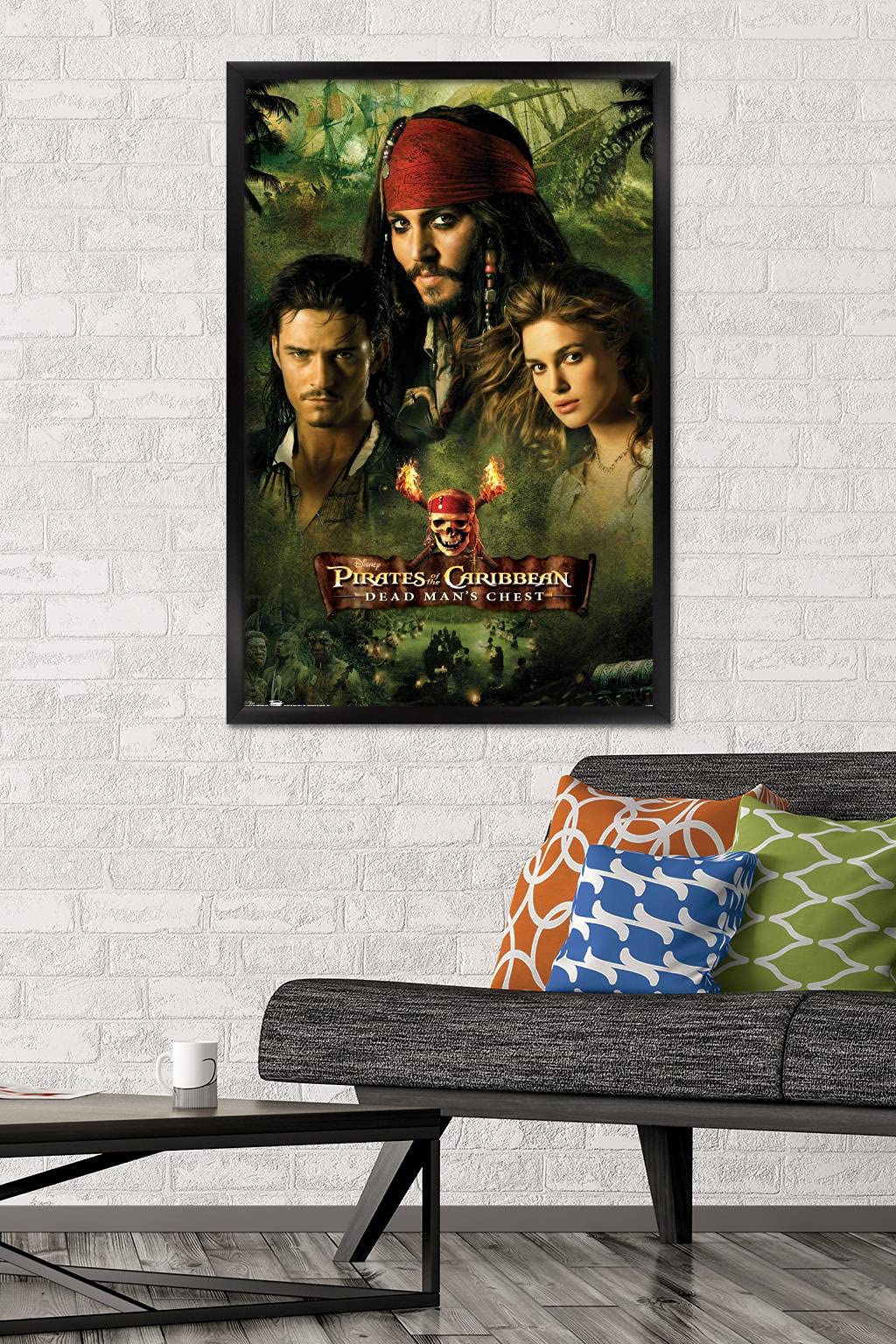 Trends International Disney Pirates Of The Caribbean: Dead Man'S Chest - Group Wall Poster, 22.375'' X 34'', Black Framed Versio