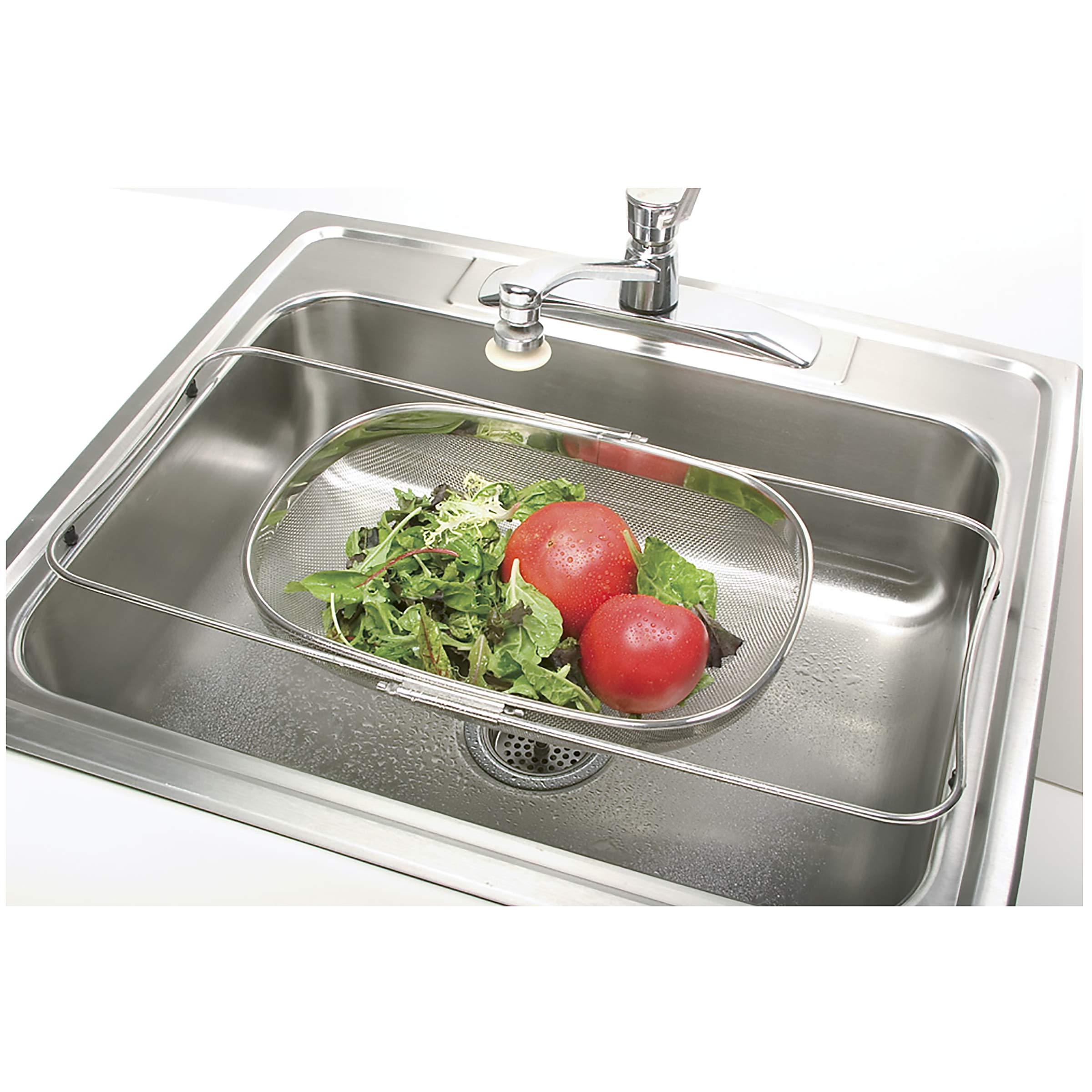 Norpro Stainless Steel Over-Sink Strainer, Silver
