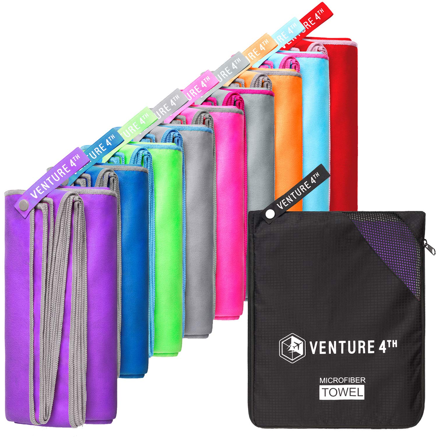 Venture 4Th Microfiber Travel Towel - Sports Towel: Quick Dry Towels For Gym, Beach, Camping, Backpacking, Swimming - 6 Foot Lon