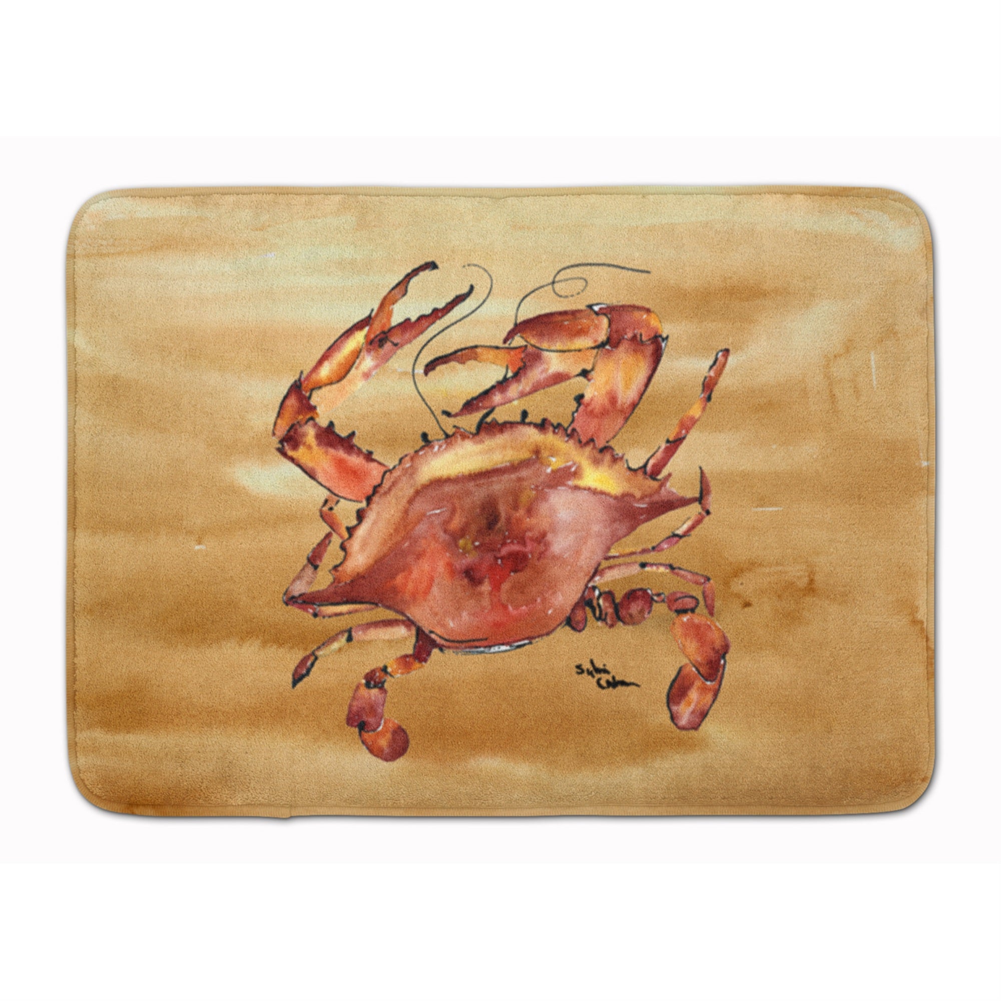'Caroline'S Treasures Cooked Crab Sandy Beach Floor Mat, 19'''' X 27'''', Multicolor''