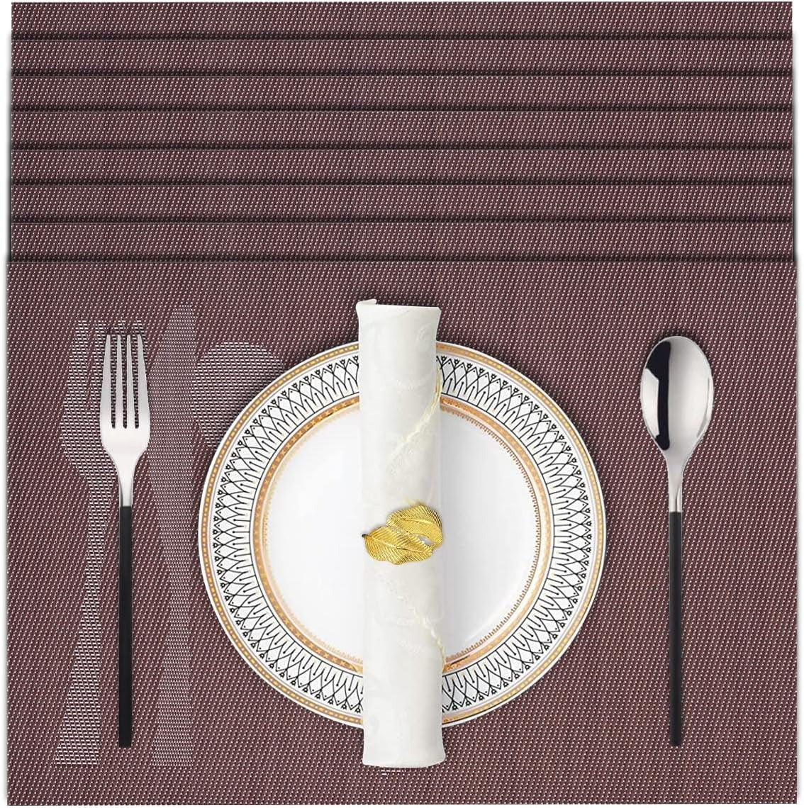 Cambridge Brown Vinyl Placemats – Heat & Scratch Resistant
