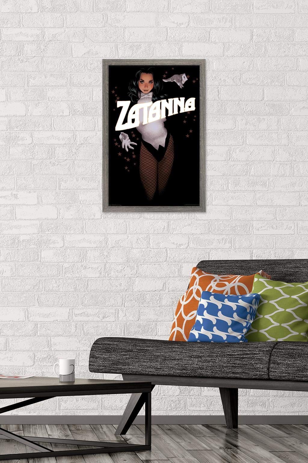 Trends International Dc Comics - Zantanna - Alex Ross Portrait Wall Poster, 14.725'' X 22.375'', Barnwood Framed Version