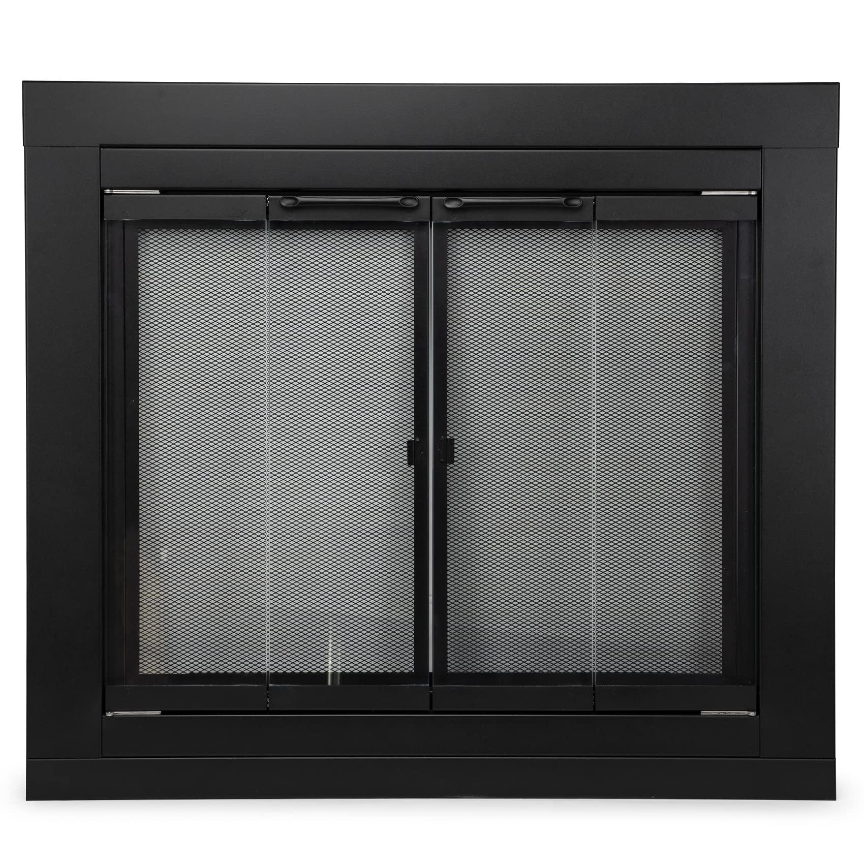 Stanbroil Fireplace Glass Bi-Fold Style Door, Black Finish, Medium, Decorative Fireplace Screen Door For Fireplace Accessories