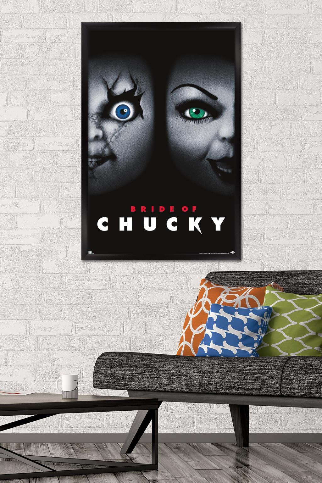Trends International Child'S Play: Bride Of Chucky - One Sheet Wall Poster, 22.375'' X 34'', Black Framed Version