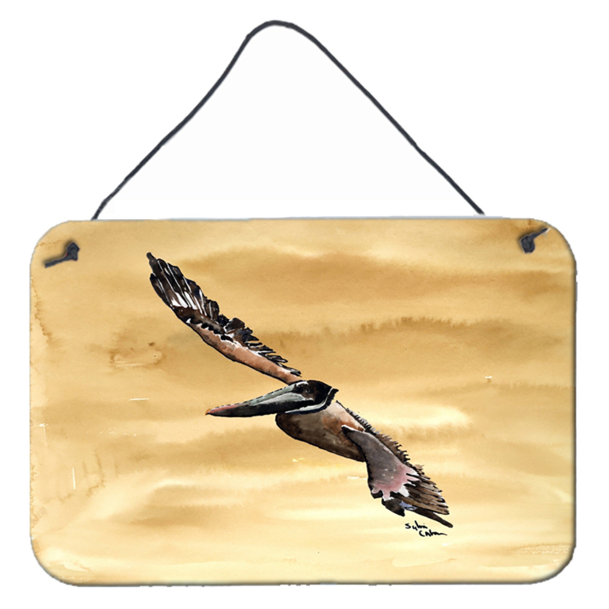 'Caroline'S Treasures 8157Ds812 Bright Green Blue Crab Aluminum Metal Wall Or Door Hanging Prints, 8 X 12''''''