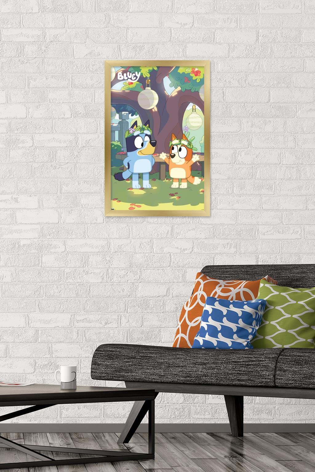 Trends International Bluey - Duo Wall Poster, 14.72'' X 22.37'', Gold Framed Version