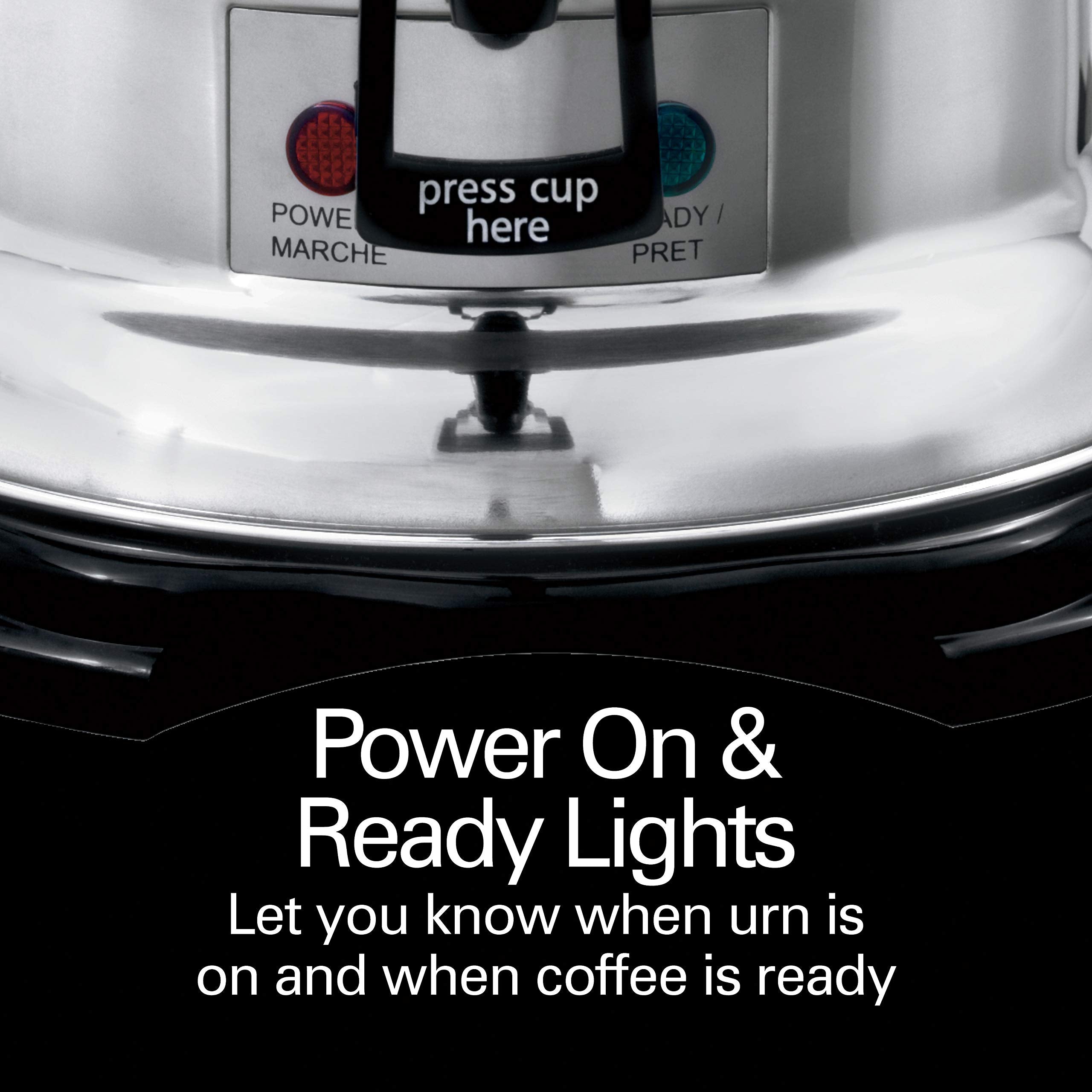 Hamilton Beach Commercial Coffee Urn & Hot Beverage Dispenser, 60 Cup Capacity, Polished Stainless Steel (D50065)