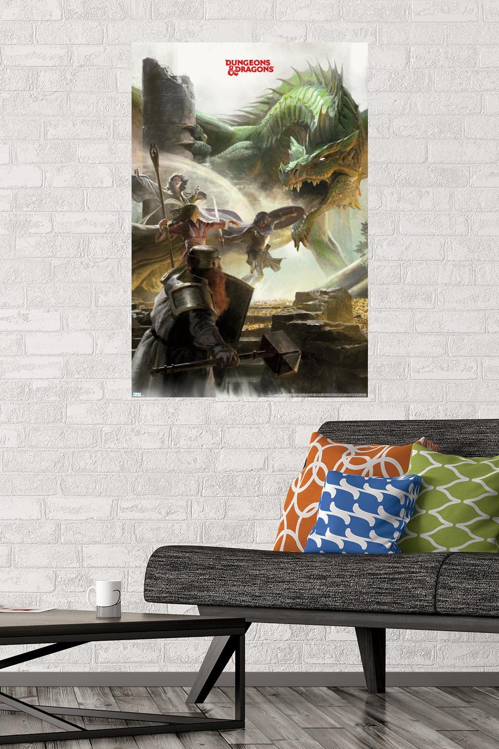 Trends International Dungeons And Dragons - Adventure Wall Poster, 22.375'' X 34'', Poster & Mount Bundle