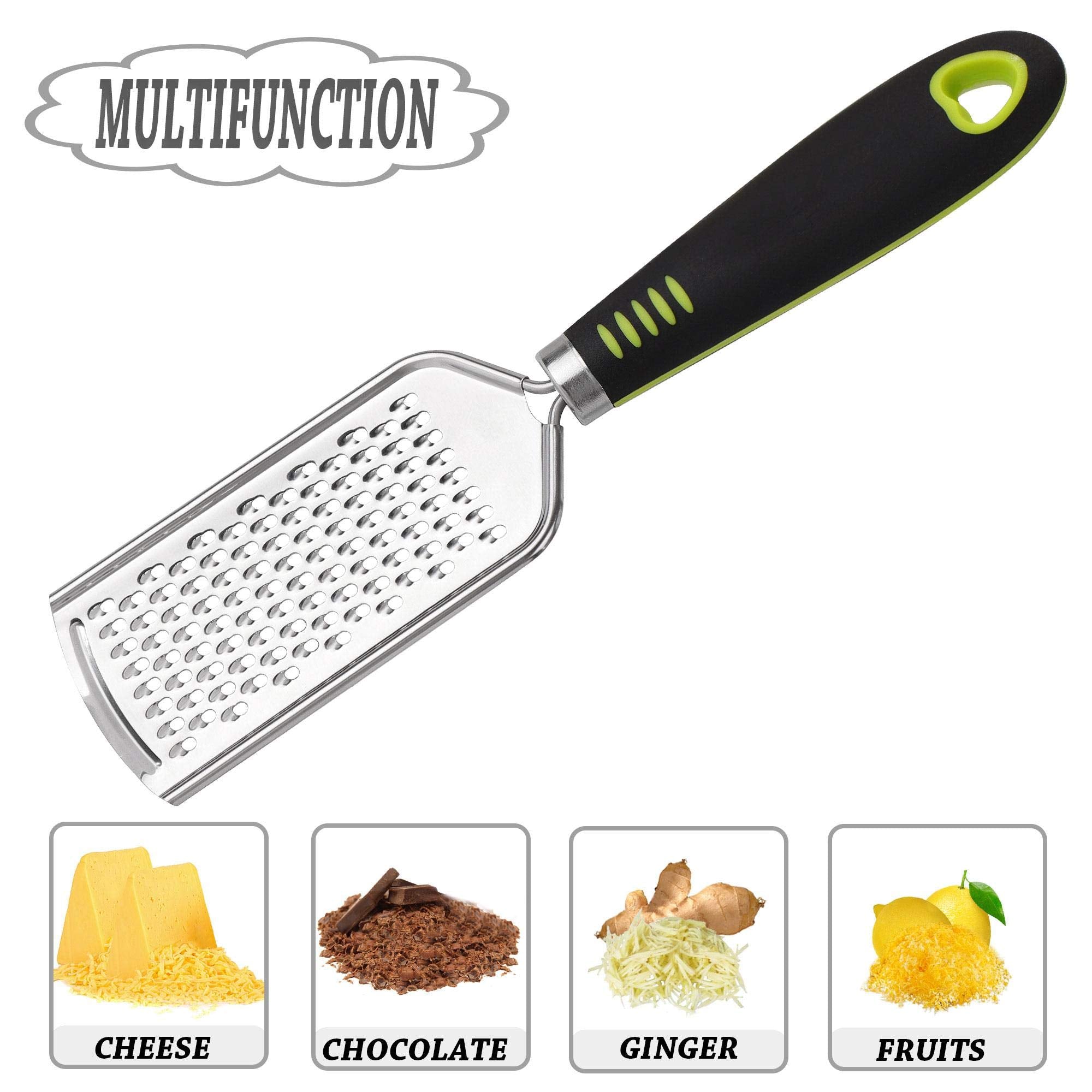 Uxcell Cheese Grater Stainless Steeel, Cheese Grater With Handle, Handheld Cheese Grater For Parmesan Cheese, Vegetables, Lemon,