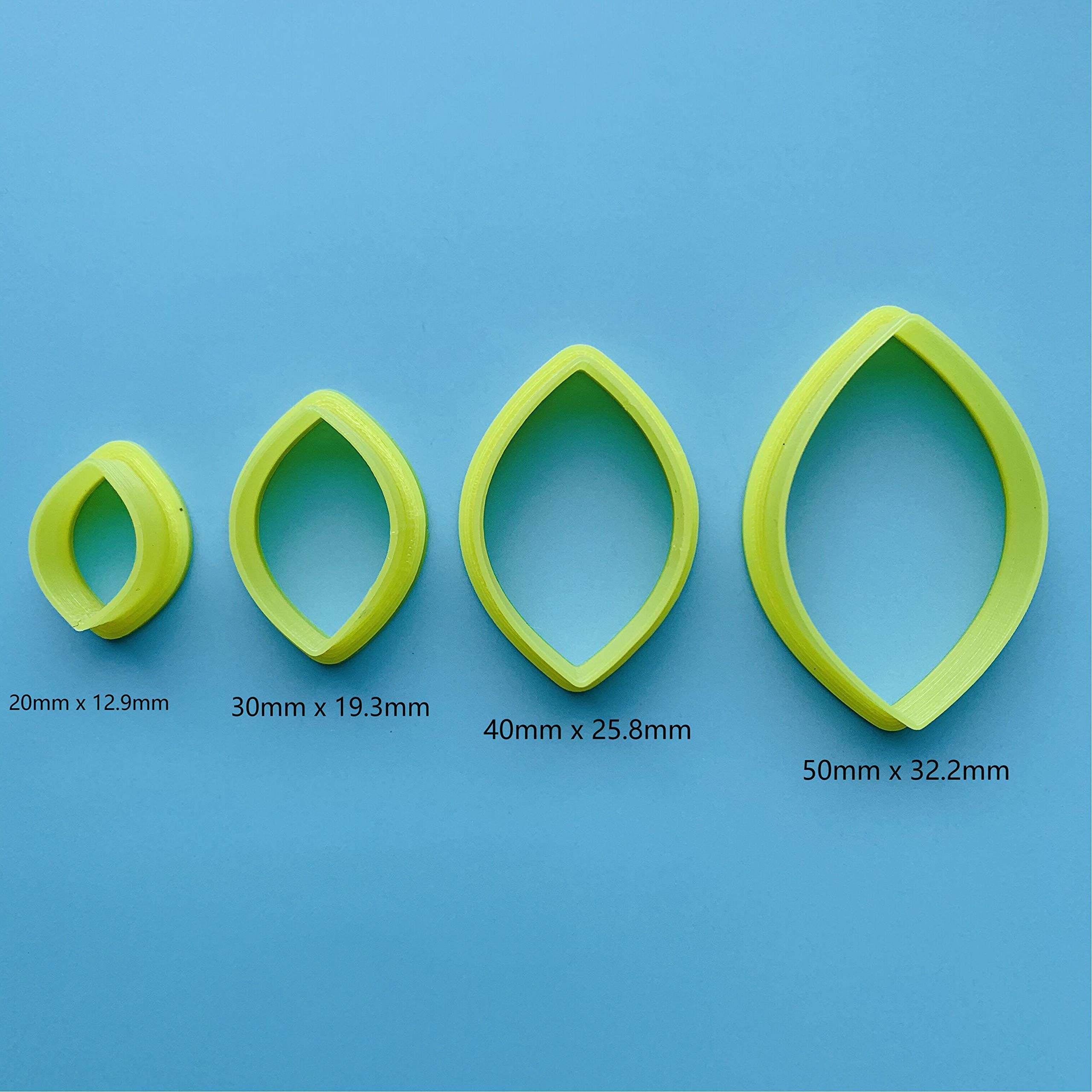 Set Of 4 Cat Eye Shape Cutter Set Polymer Clay Cutter