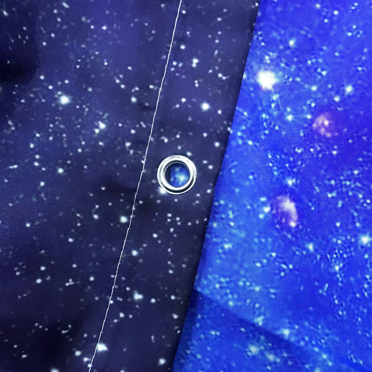 Riyidecor Fabric Galaxy Star Outer Space Shower Curtain For Bathroom Decor 72Wx72H Inch Starry Bathtub Set Men Boys Trippy Nebul