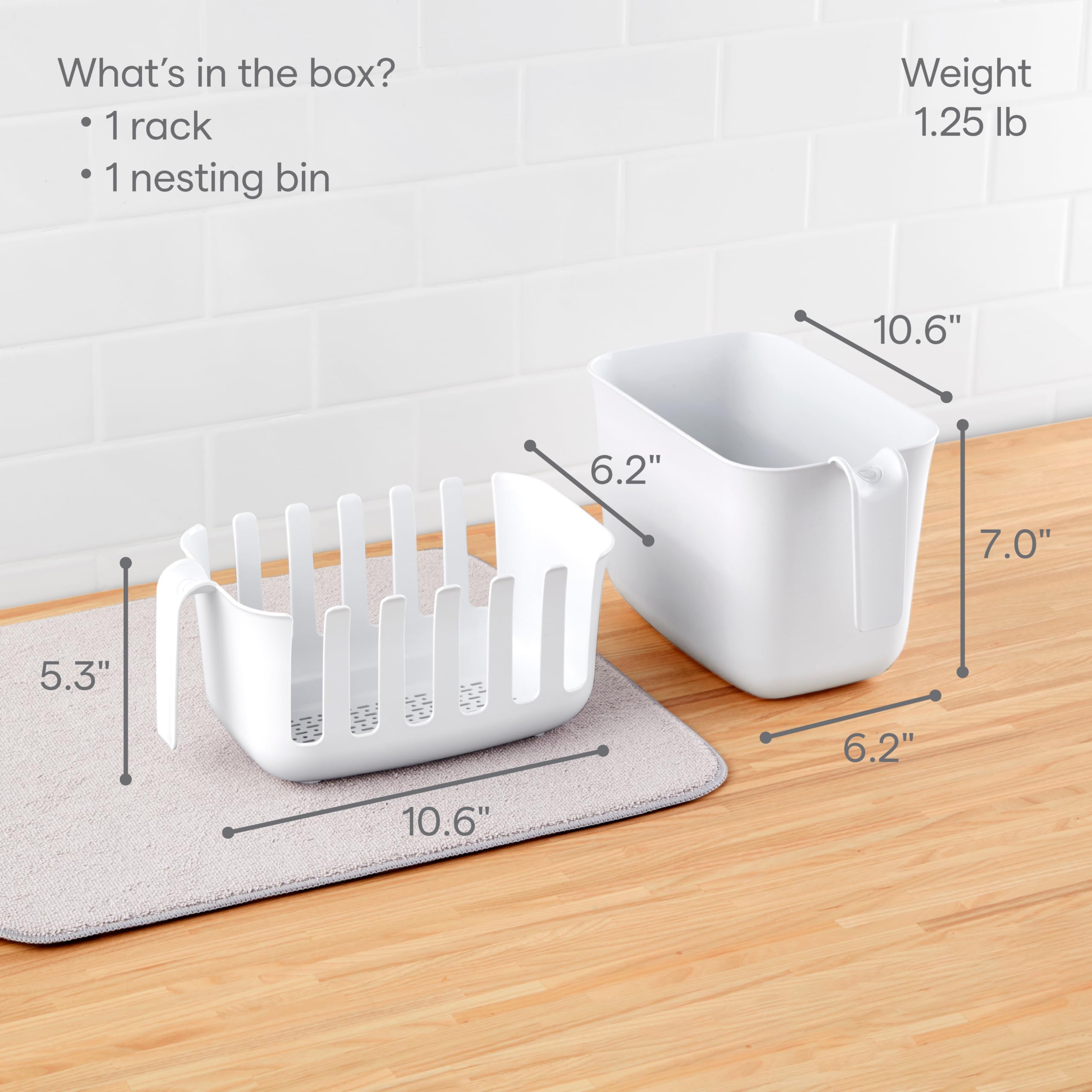 Youcopia Dry&Store Reusable Bag Drying Rack And Bin Set, Silicone Bags Organizer And Storage