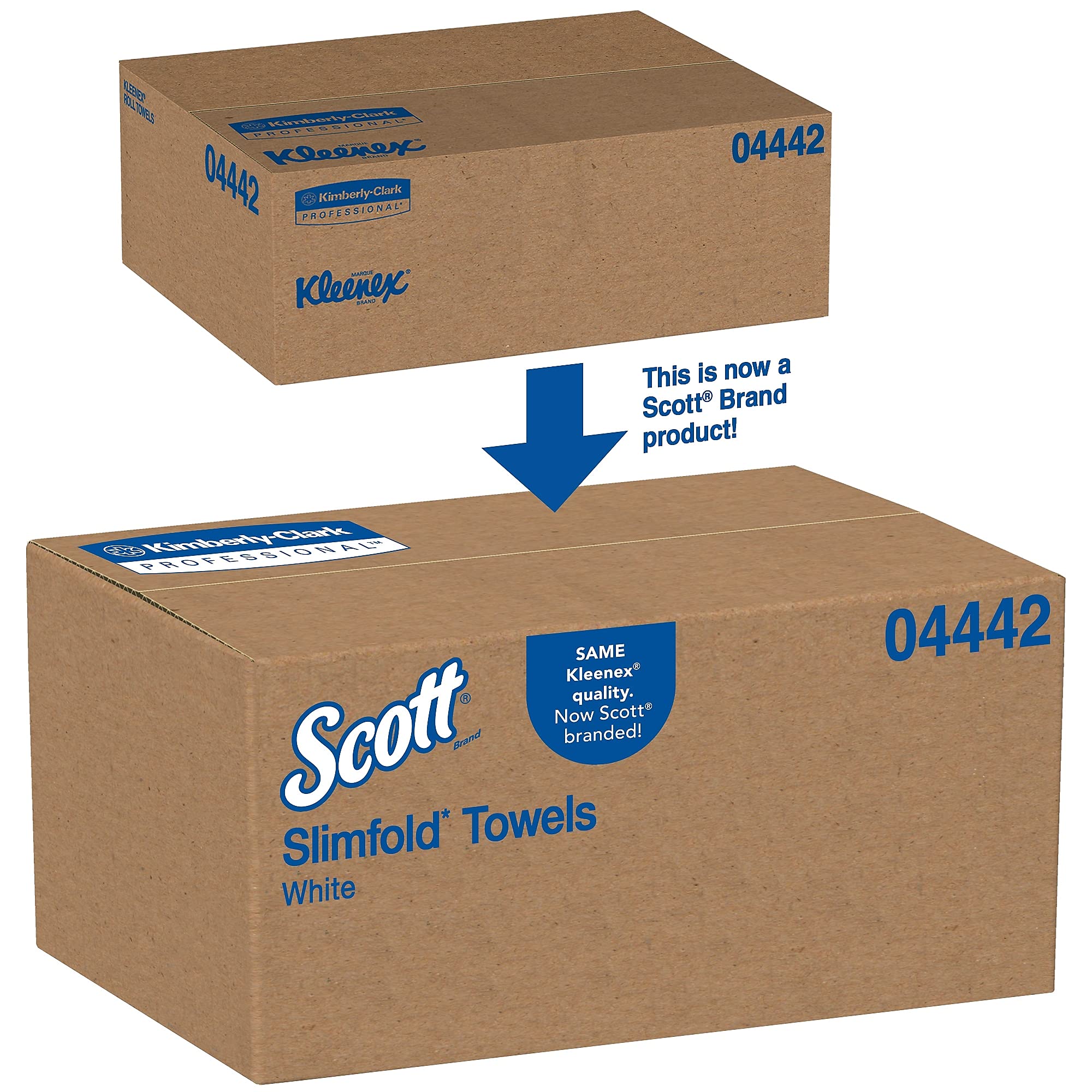 Scott Control Hand Towels Slimfold (04442) With Fast-Drying Absorbency Pockets, White, 90 Towels / Clip, 24 Packs / Case, 90 Cou