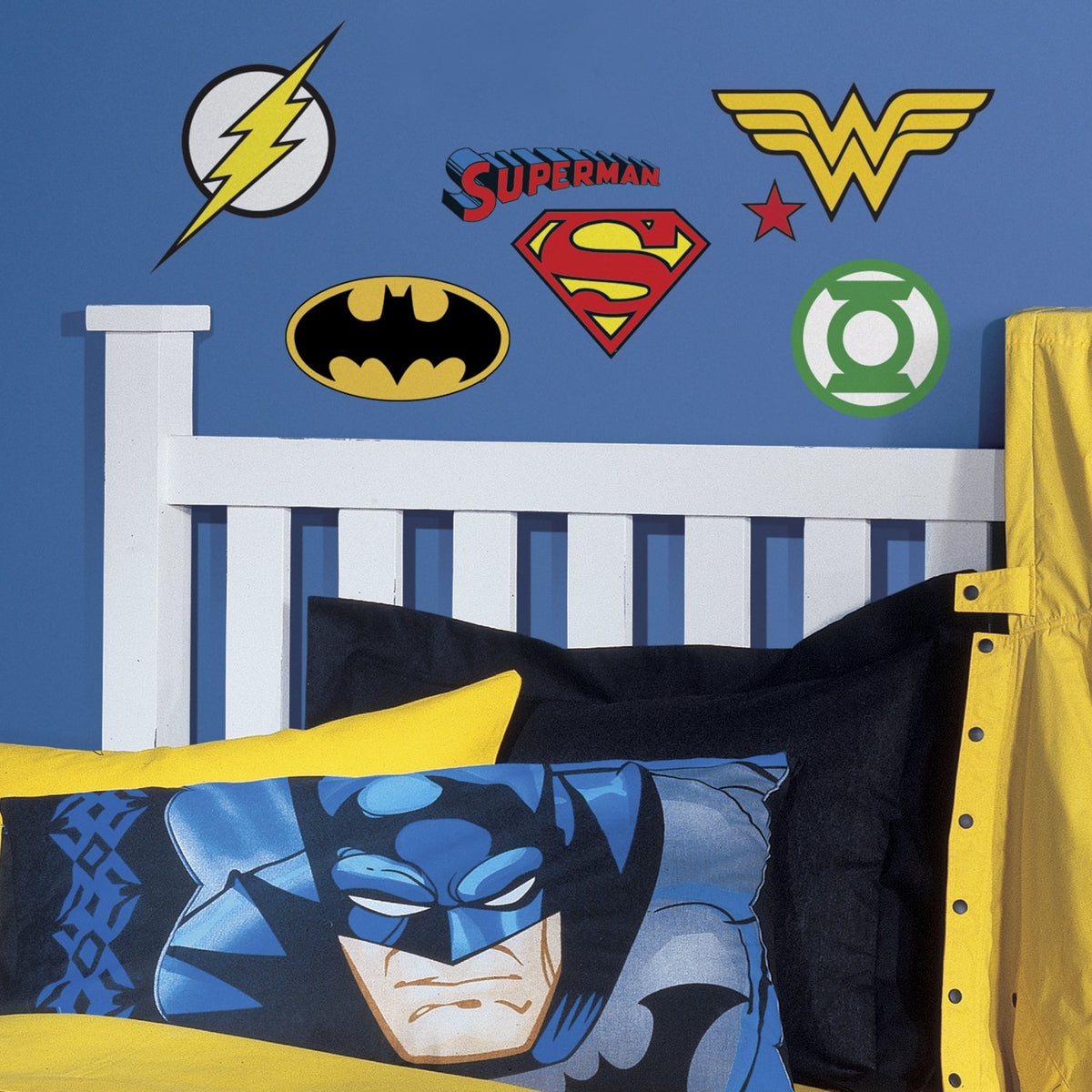 Roommates Rmk2749Scs Dc Superhero Logos Peel And Stick Wall Decals 16 Count
