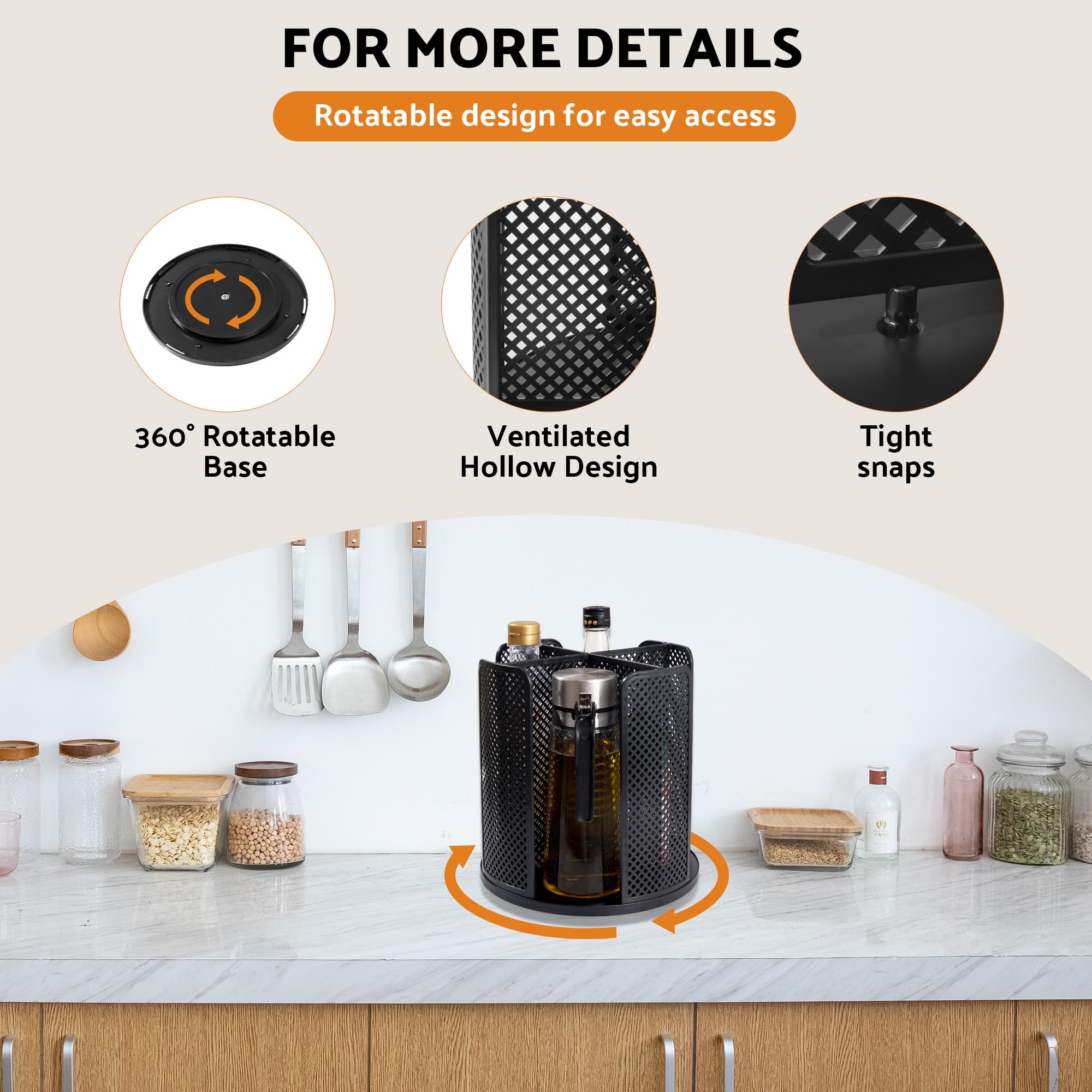 Wymulot Rotating Paper Cup Dispenser, Cup Holder With 4 Compartments, Disposable Coffee Cup Dispenser Removable, Plastic Cup Sto