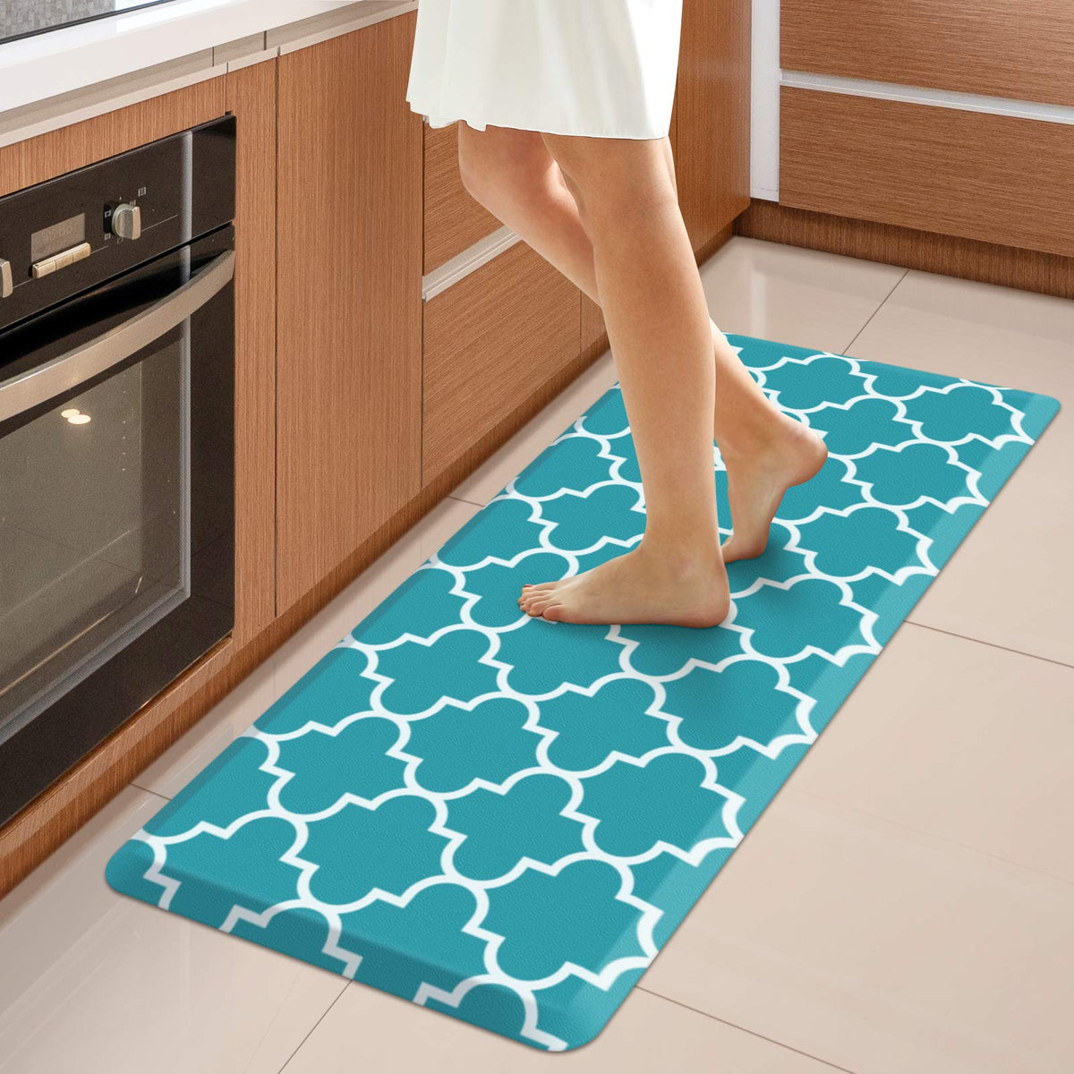 Wiselife Kitchen Mat Cushioned Anti-Fatigue Kitchen Rug,17.3''X 39'',Non Slip Waterproof Kitchen Mats And Rugs Heavy Duty Pvc Er