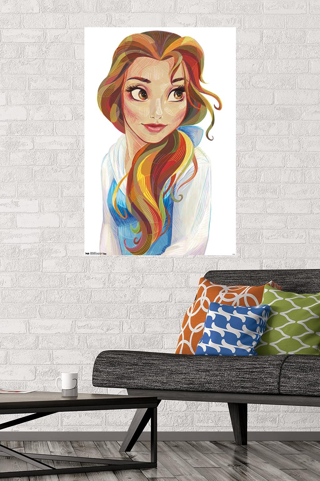 Trends International Disney Beauty And The Beast - Belle - Stylized Wall Poster, 22.375'' X 34'', Unframed Version