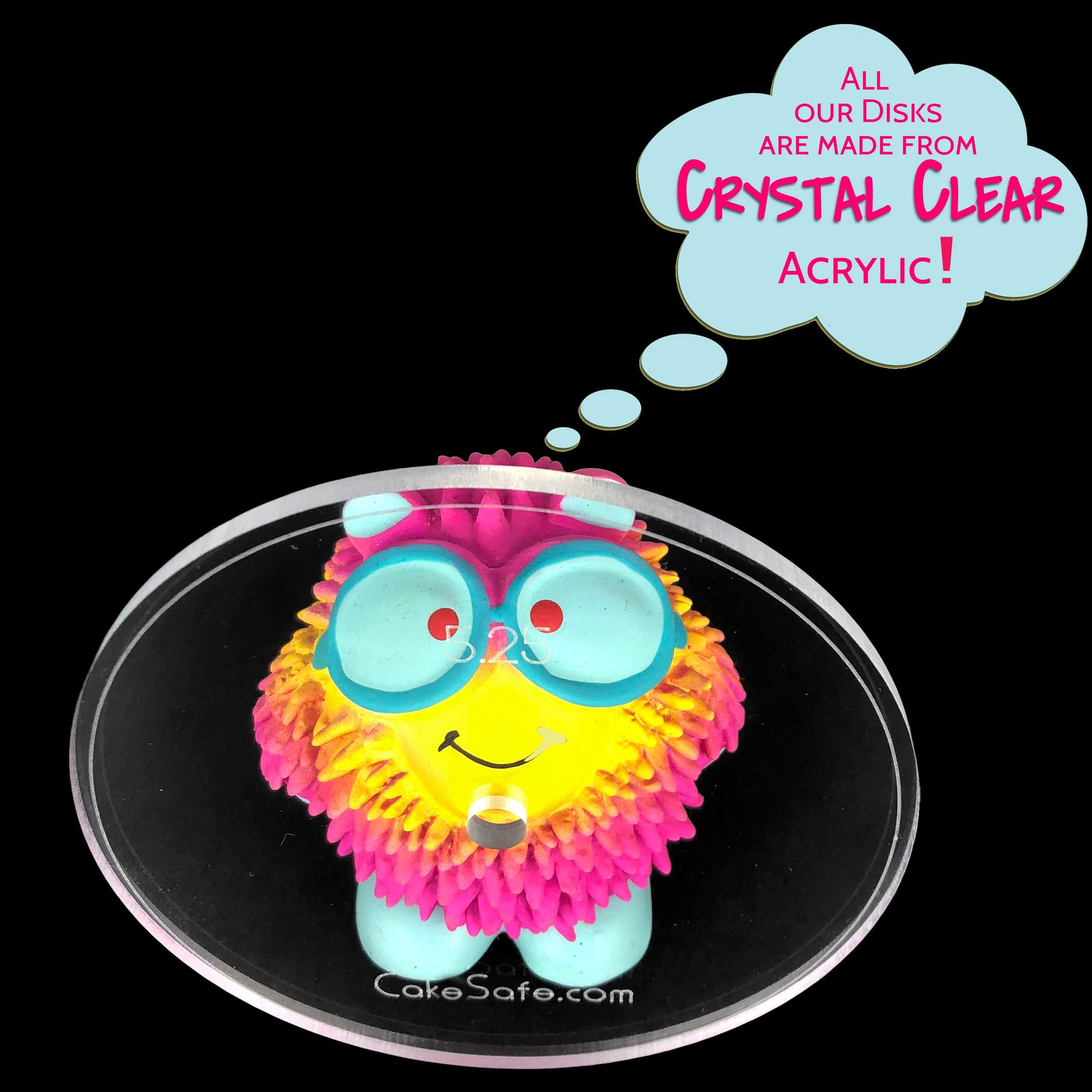 Cakesafe - 2-6.5    Clear     Acrylic Disks - Perfect Icing Tool To Smooth The Buttercream On Your Cakes
