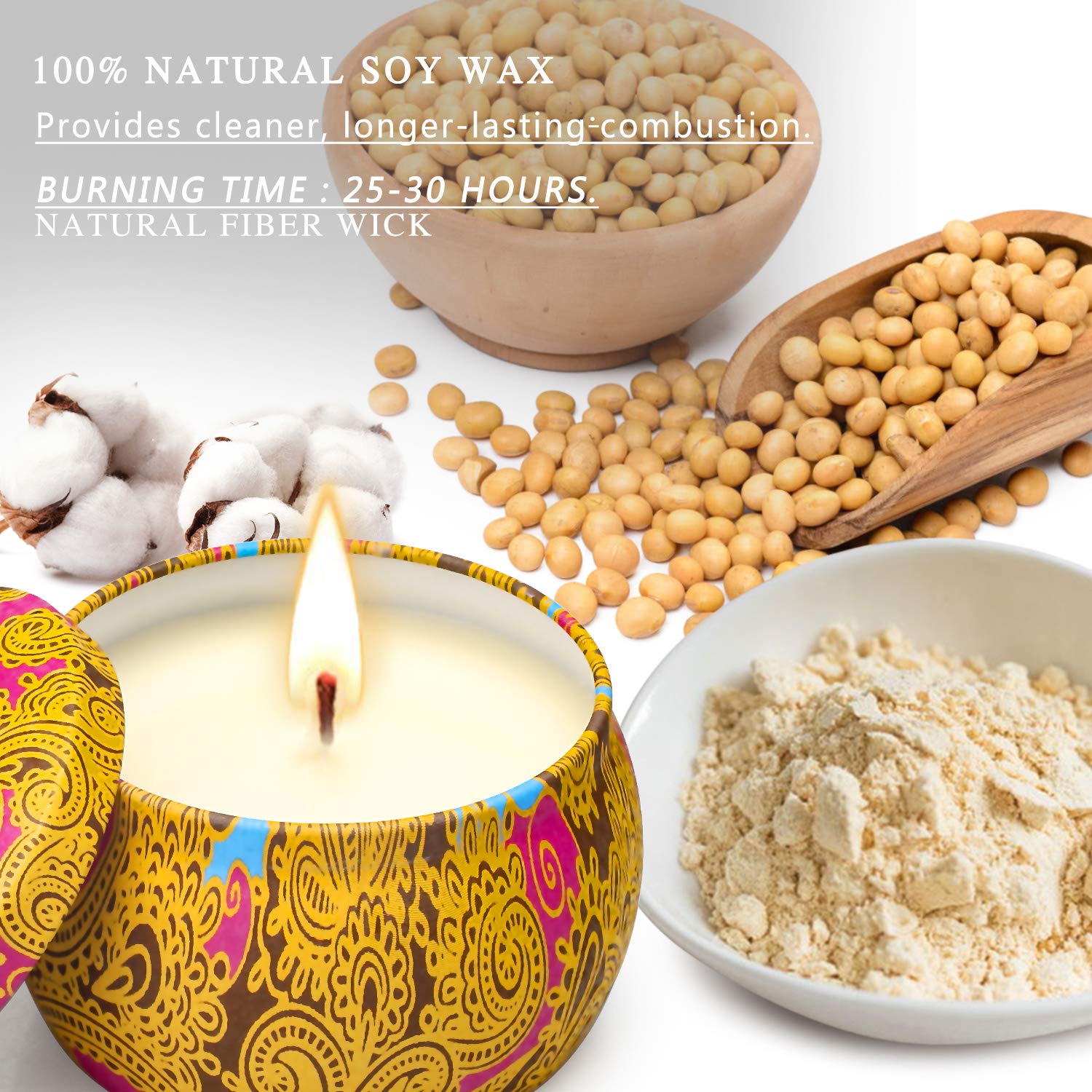 Aromatherapy Candle Comes with Rich fragrances and Beautiful Package.They are Appropriate for Any Holiday or Special Event,Such