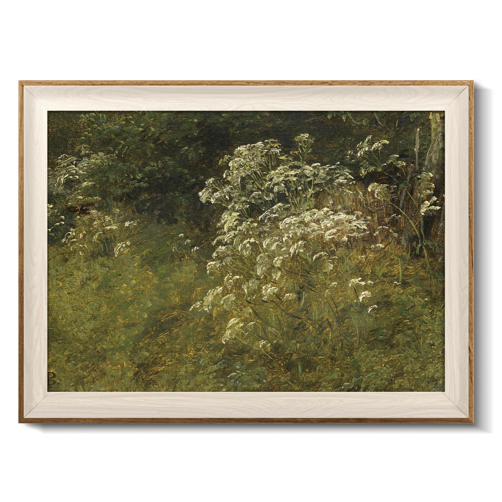 VIYYIEA Framed Wall Art for Living Room, Parsley Canvas Prints, Green Home Decor, Plants Painting Picture, Bathroom Wall Decor G