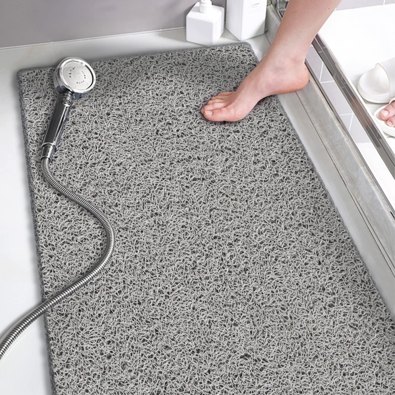 Shower Mats Non Slip Without Suction Cups, 15.7
