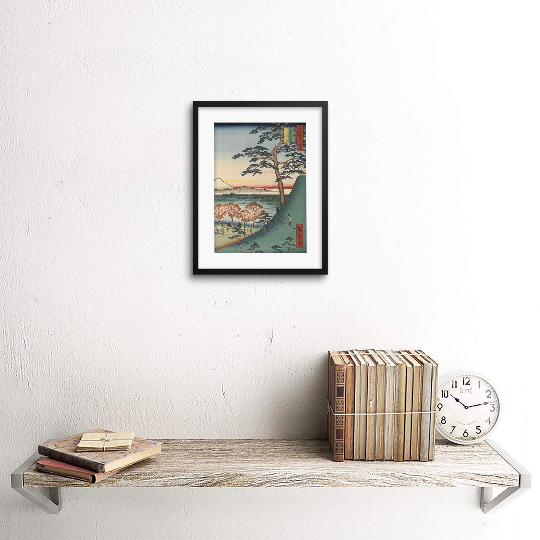 The Art Stop Painting Woodblock Japanese Hiroshi Mount Fuji Japan Framed Print F97X8008