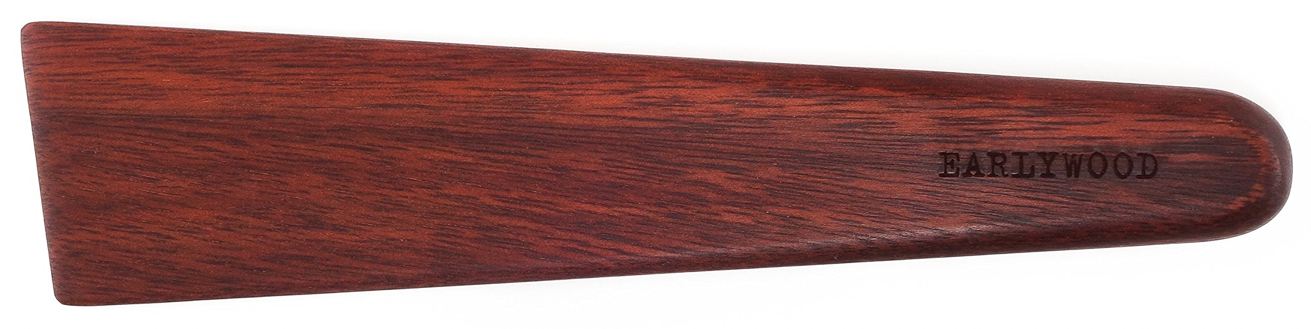Earlywood 10 inch Handmade Wood Cooking Utensil for Kitchen, Multi-Purpose and Egg Turner, Cast Iron Scraper and Wood Saute Spat