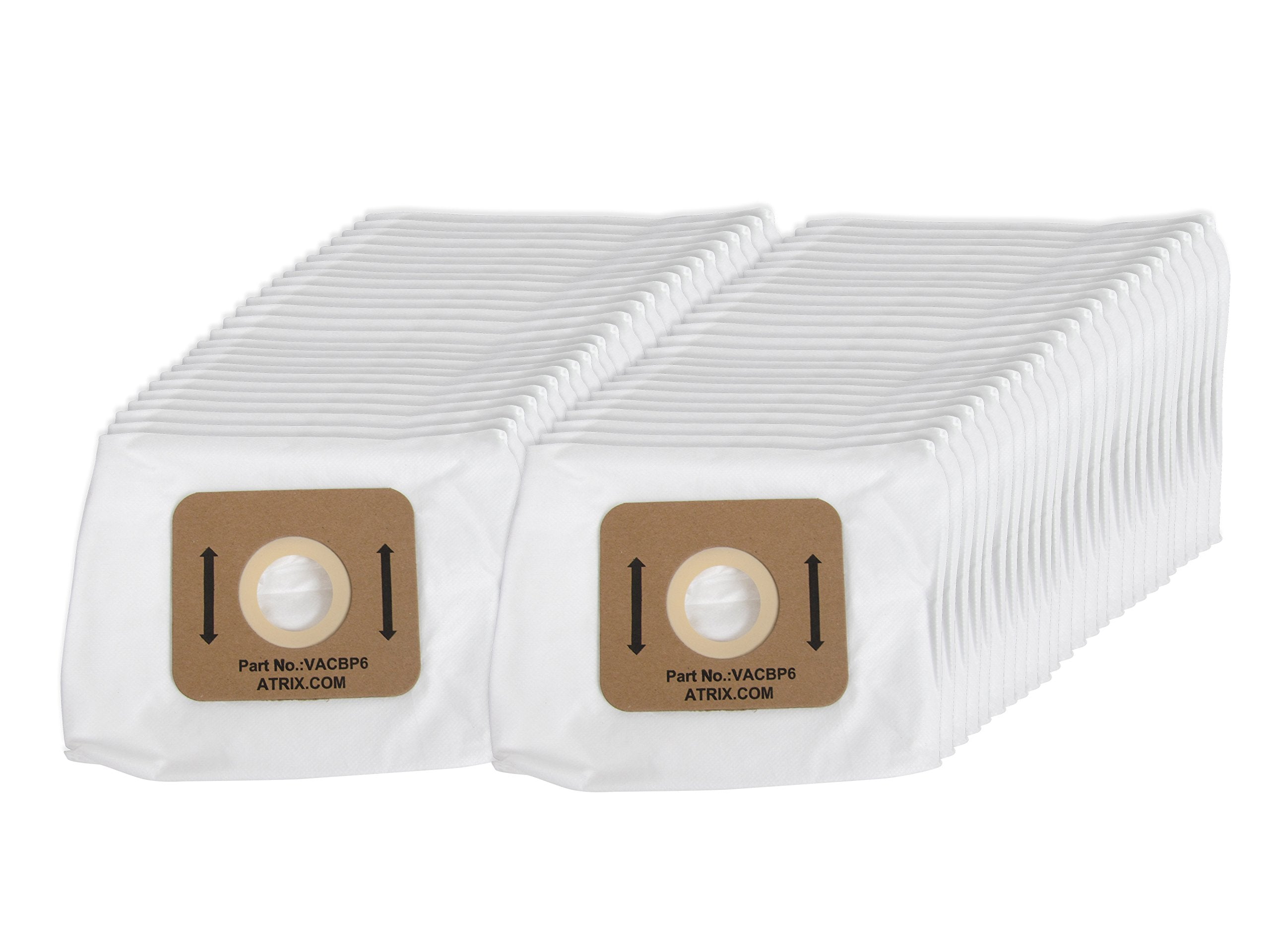 Atrix Vacbp6-50 Replacement Hepa Filters For Atrix Backpack Vacuum, 50-Pack , White