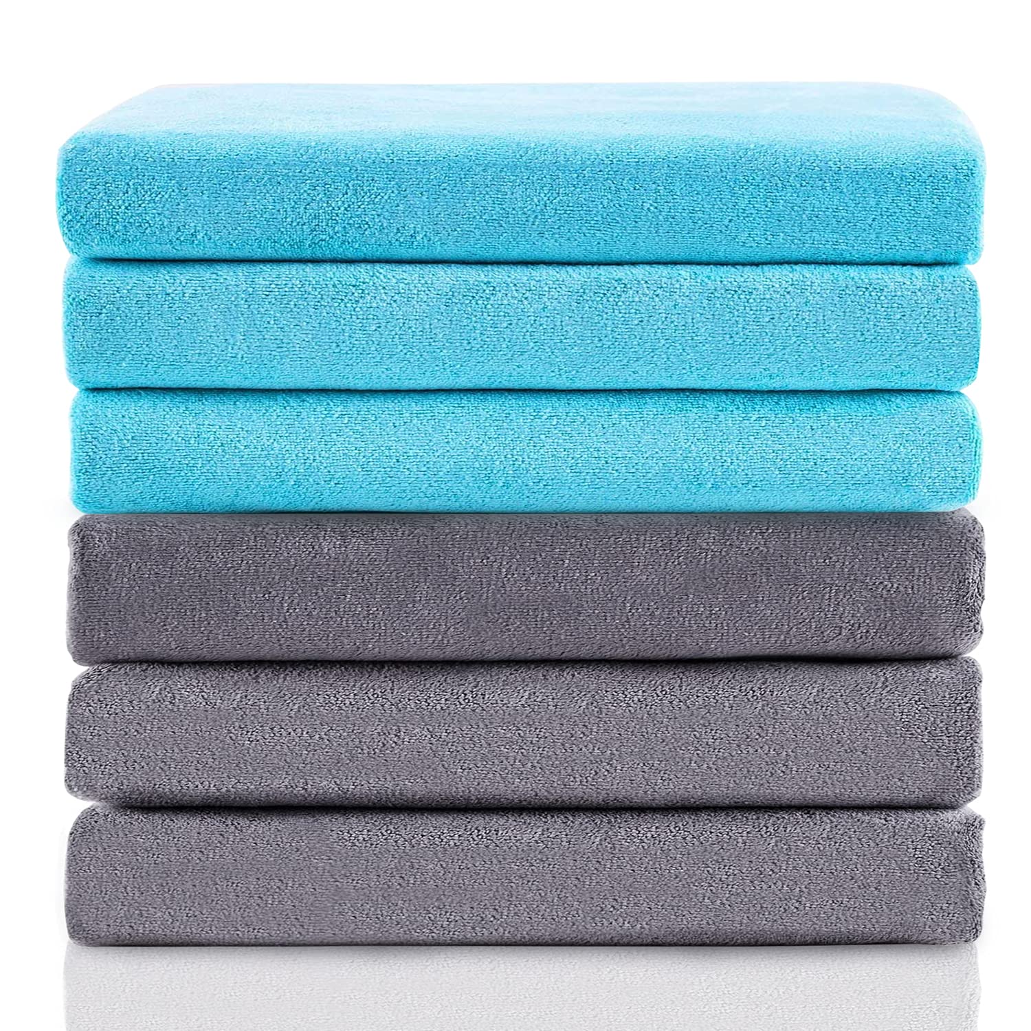 Merry Home Microfiber Bath Towel - 27    X 55    6 Pack Bath Towel Sets Ultra Soft & Absorbent, Quick Dry Bath Towel For Bathroo