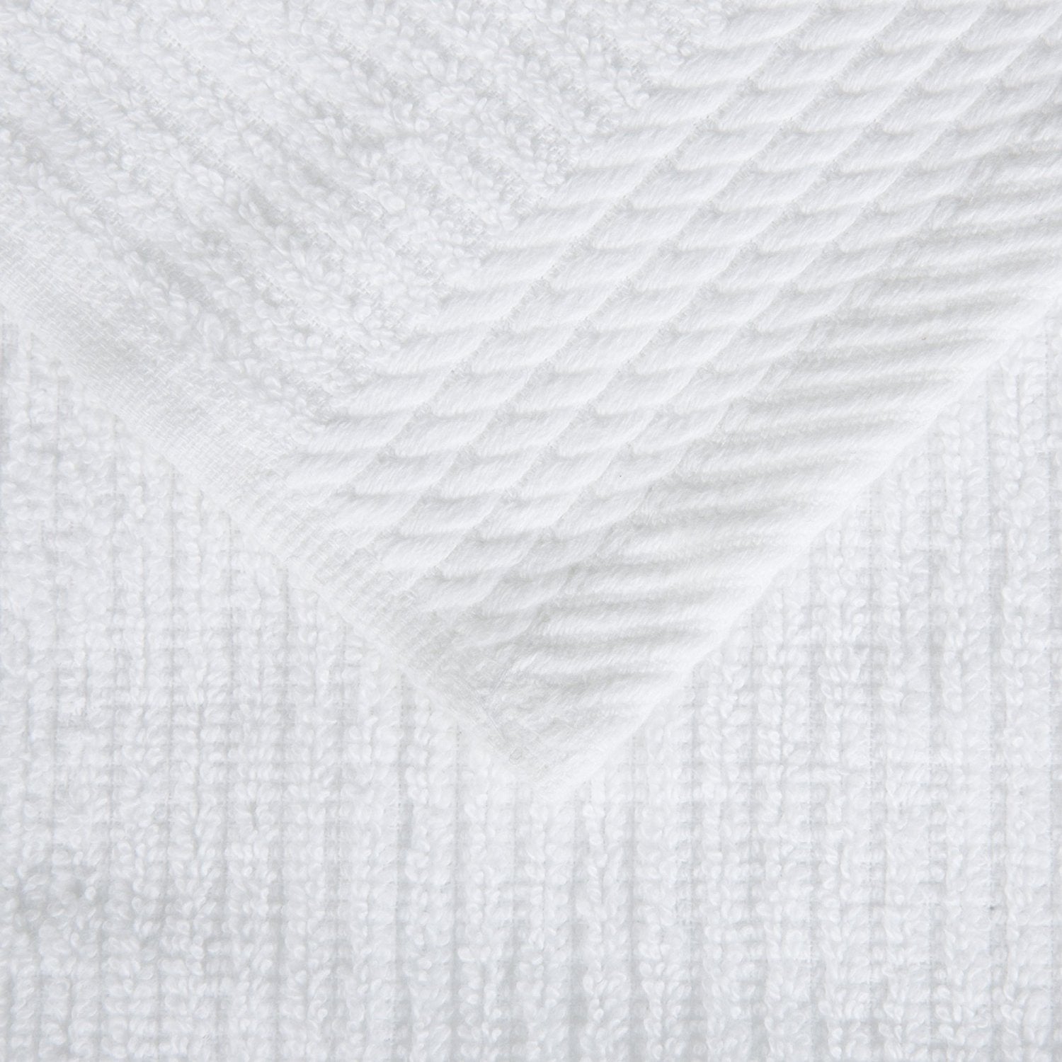 Bedford Home Ribbed Cotton 10 Piece Towel Set - White