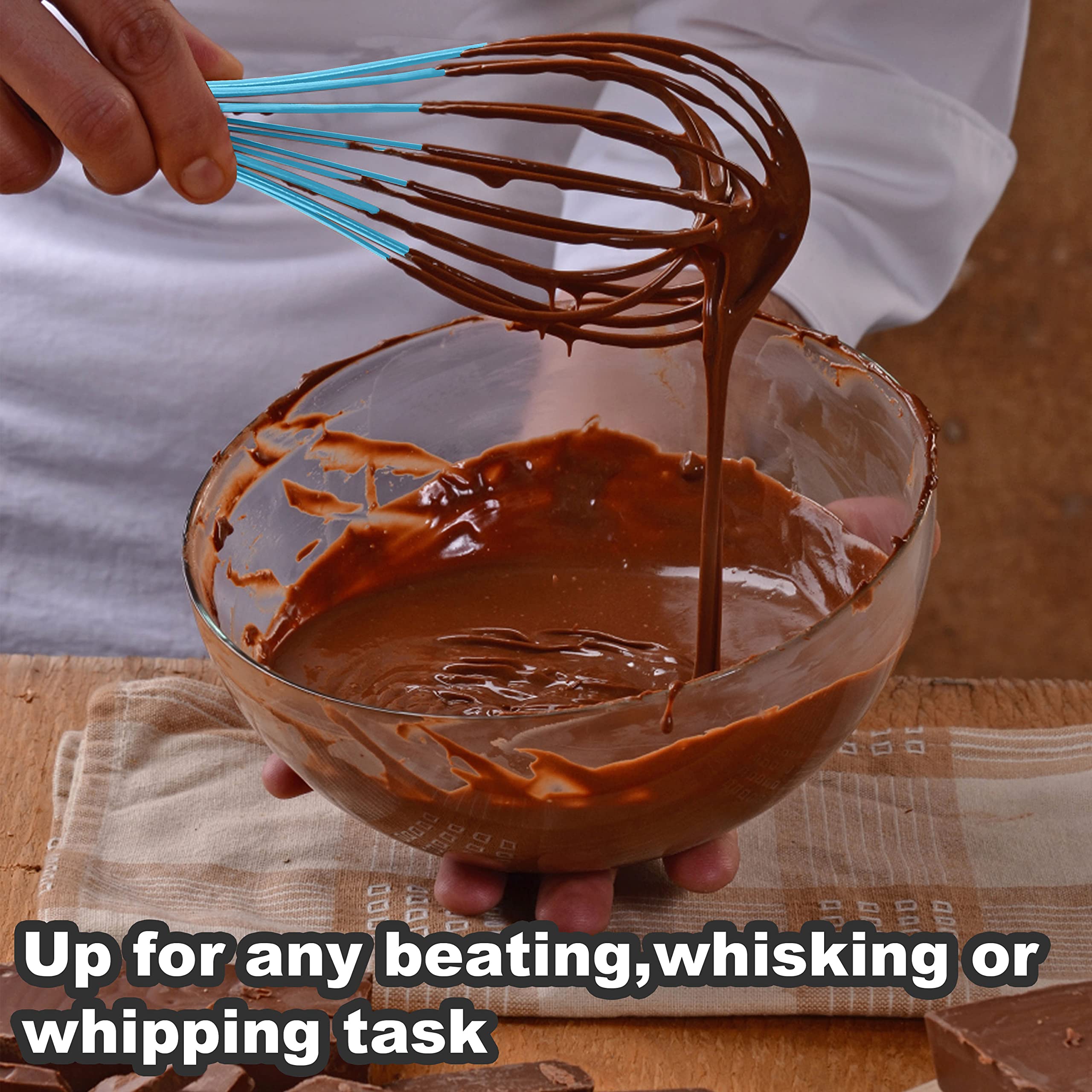 Anaeat Silicone Balloon Whisk, Perfect For Non-Stick Cookware, Milk And Egg Beater Blender, Heat Resistant Kitchen Whisks For Wh