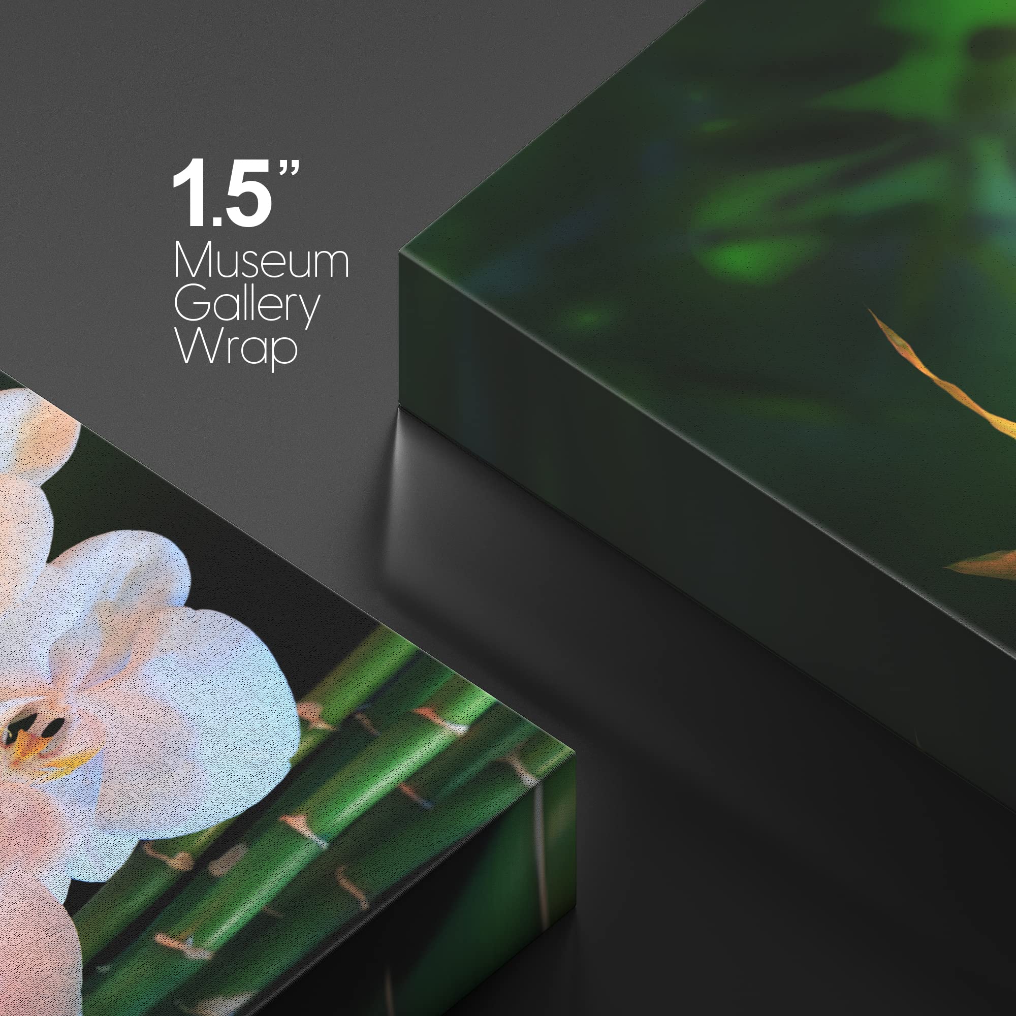 Wall26 Canvas Print Wall Art Relaxing Zen Candle White Orchid Massage Stone Bamboo Forest Nature Yoga Photography Modern Art Con