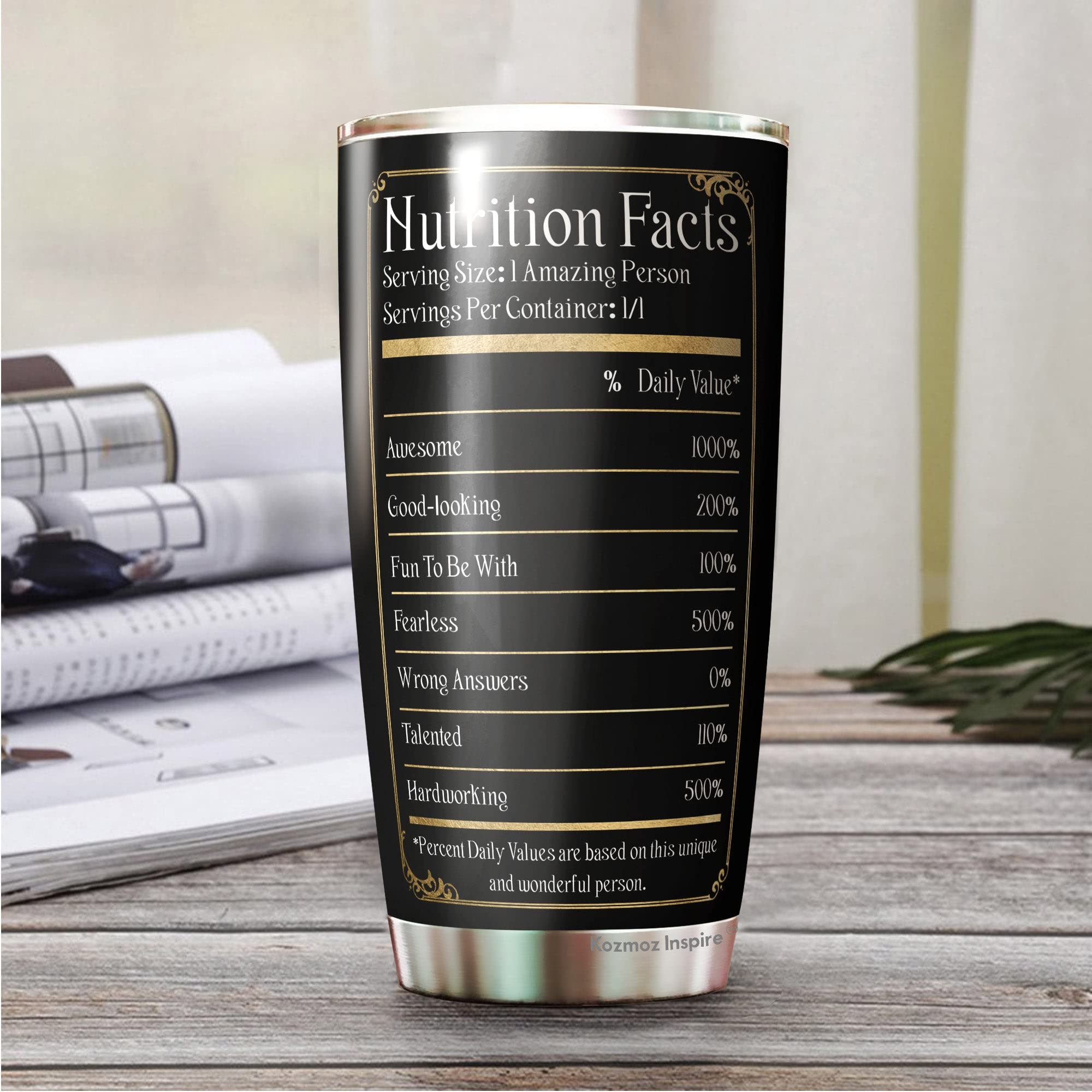 Kozmoz Inspire 30Th Birthday Tumbler Gifts For Women Men - 1992 Nutrition Facts Tumbler 20Oz - 30Th Birthday Decorations For Her