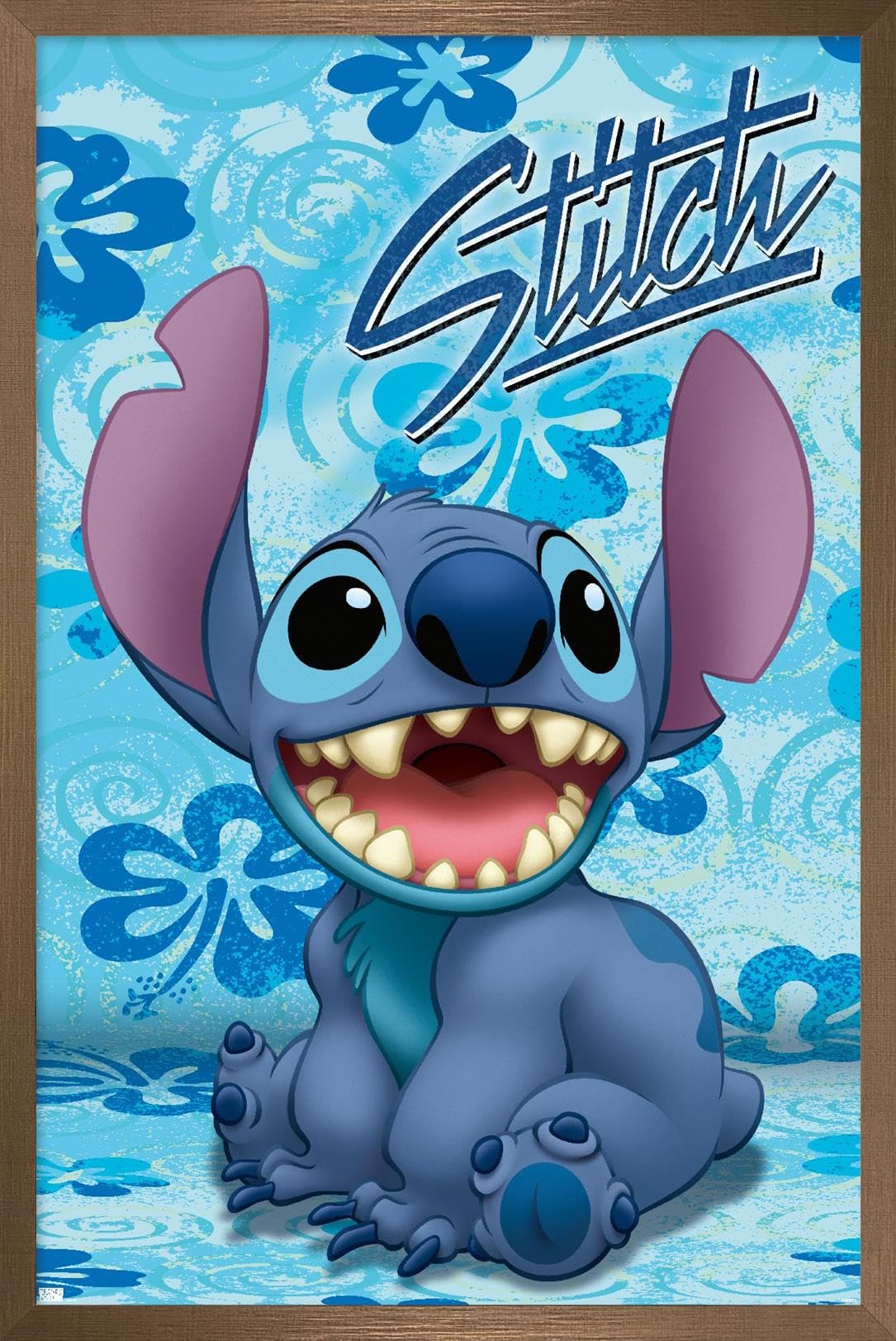 Trends International Disney Lilo And Stitch - Sitting Wall Poster, 22.37'' X 34.00'', Bronze Framed Version
