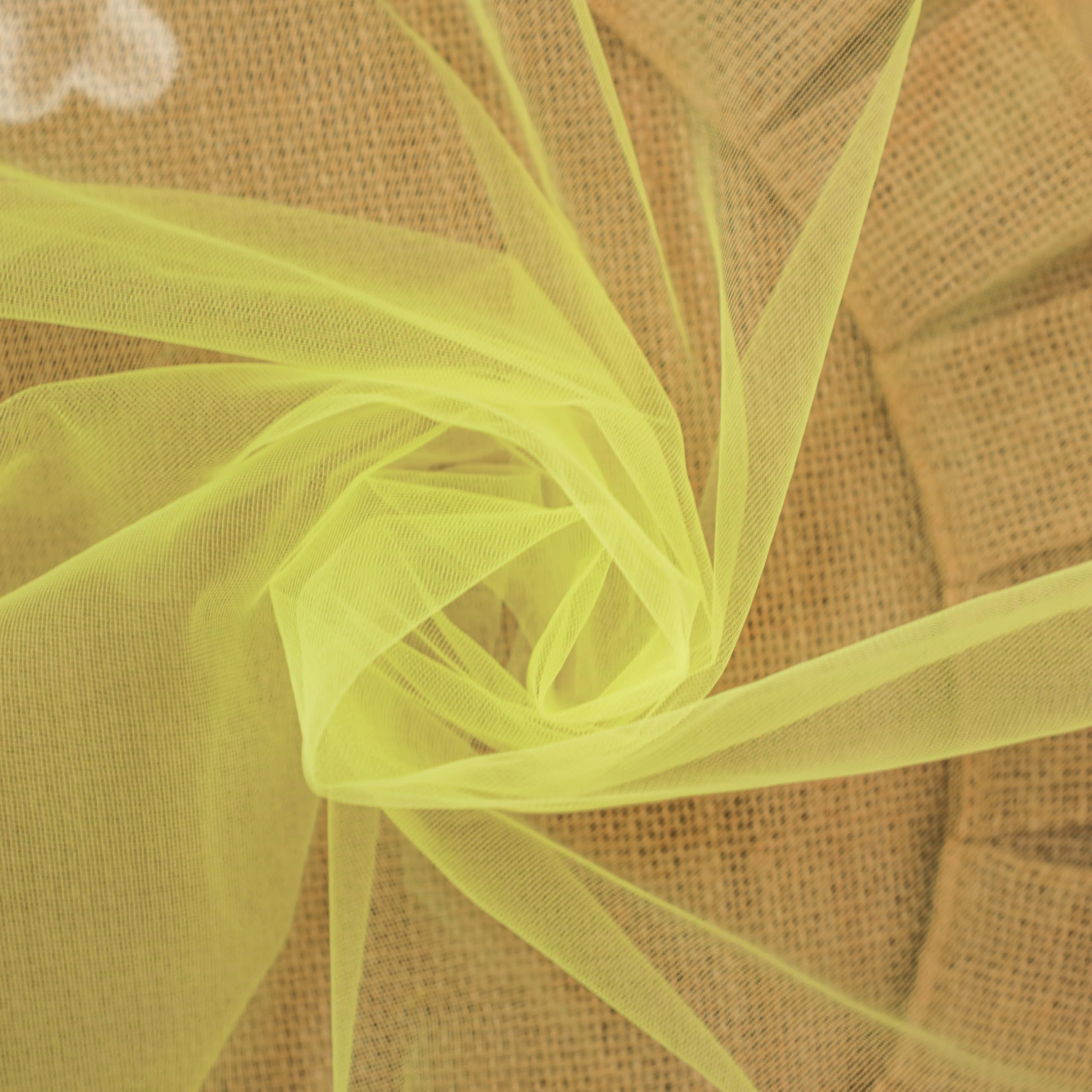 Snowkingdom Fall Yellow Table Runner, 10FT Light Yellow Tulle Gauze Sheer Cheesecloth Thanksgiving Dining Table Decorations, Boh